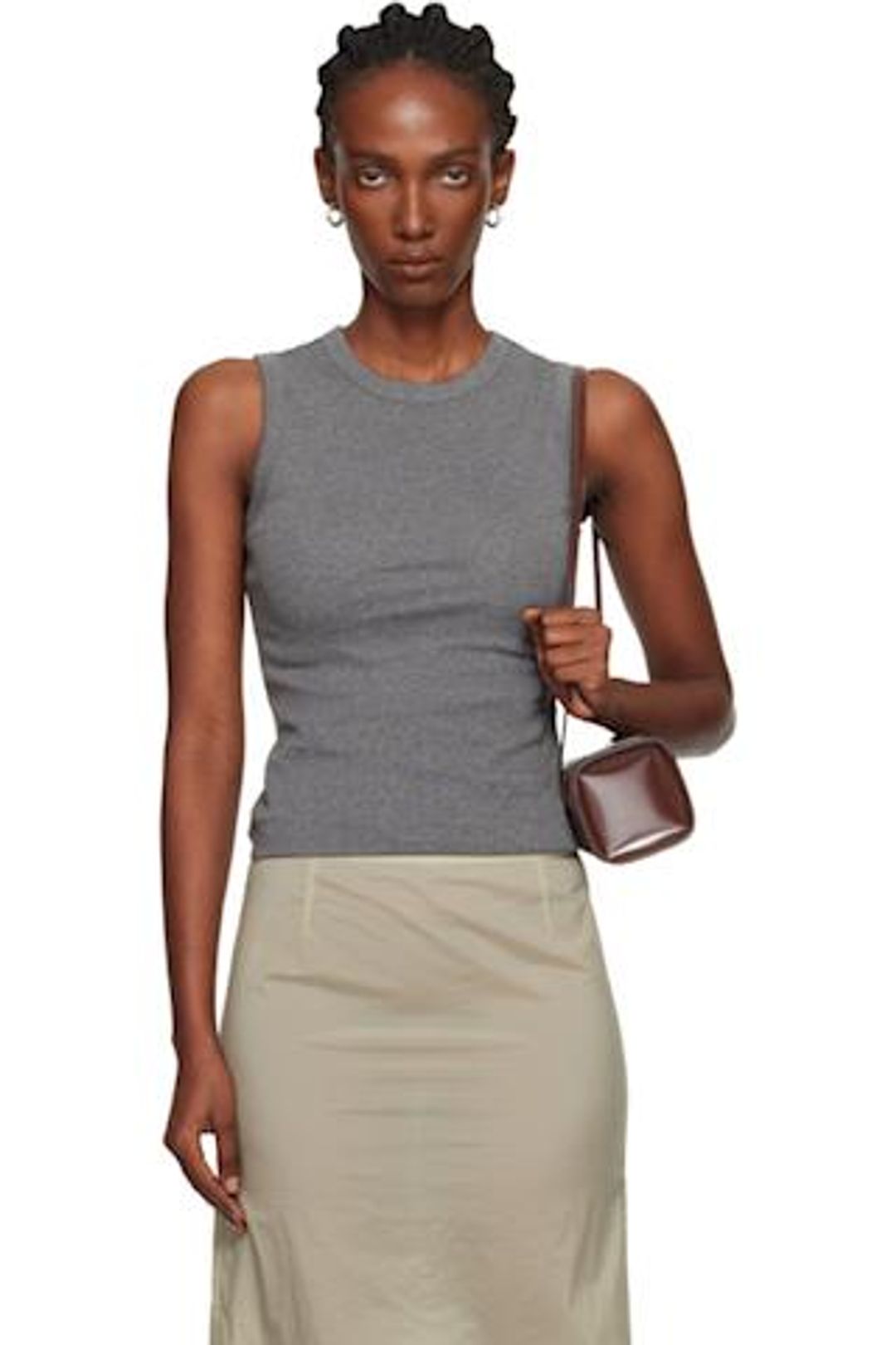 FLORE FLORE Gray Esmé Tank Top