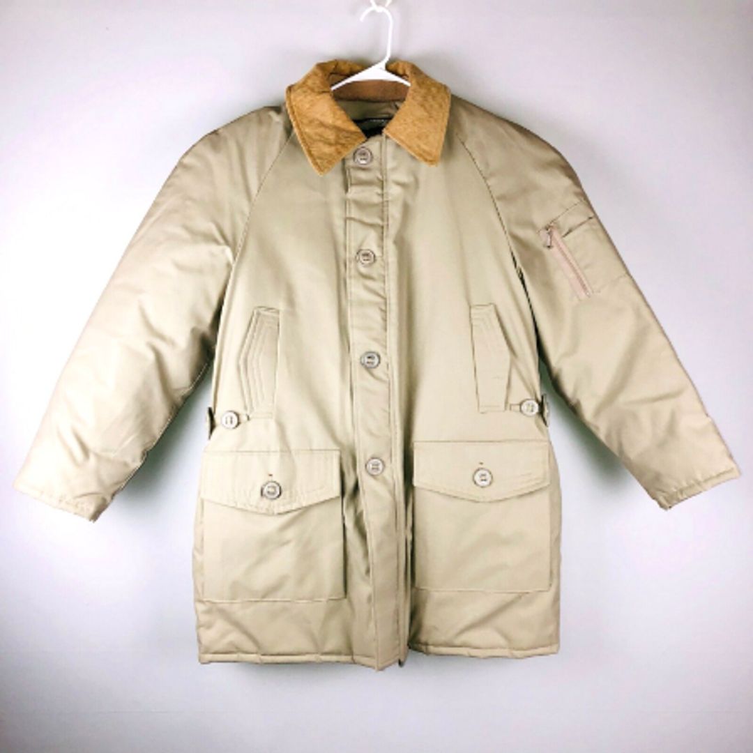Corduroy Collared Coat Jacket Zip-up Button-up
