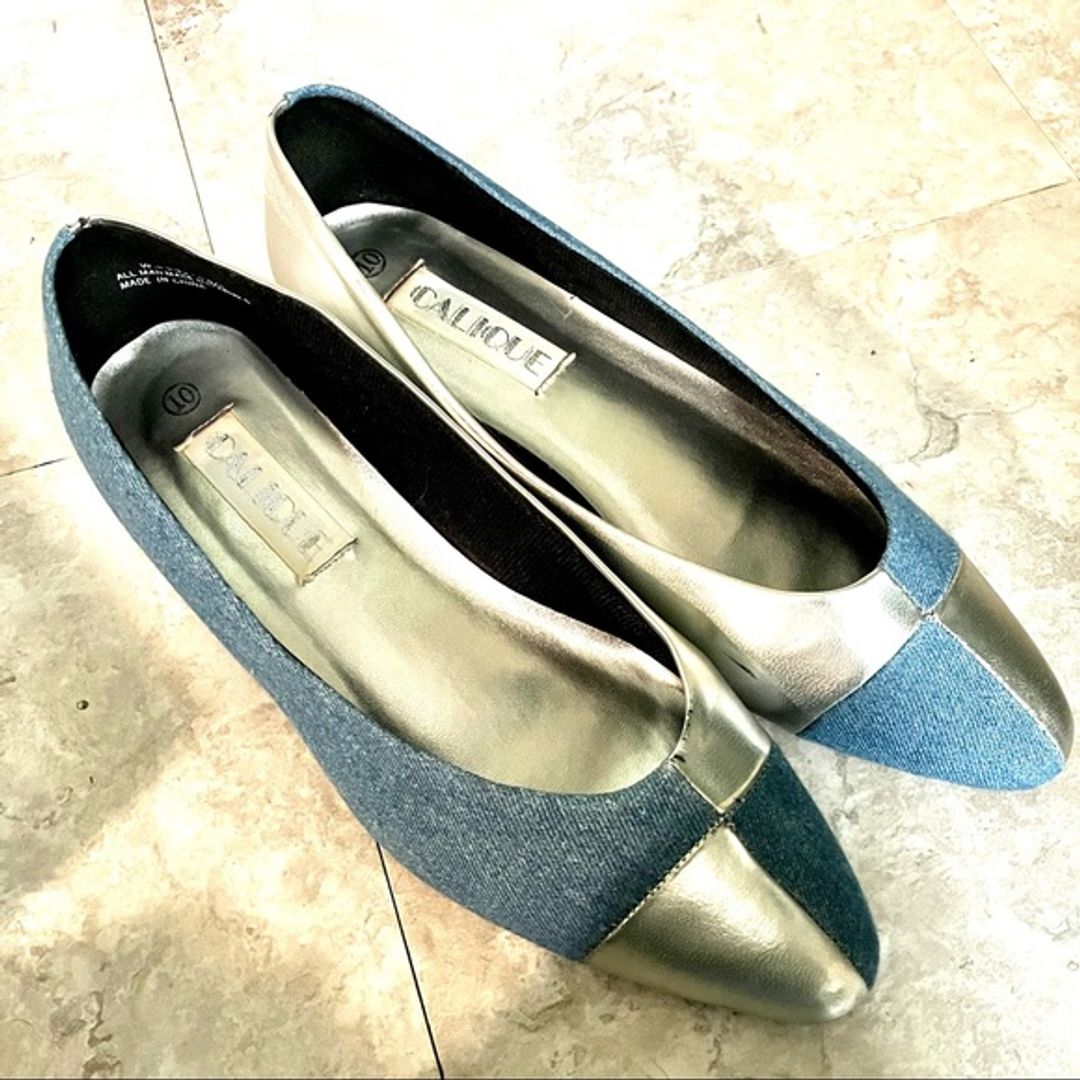 Vintage 1980s Denim & Silver Shoes
