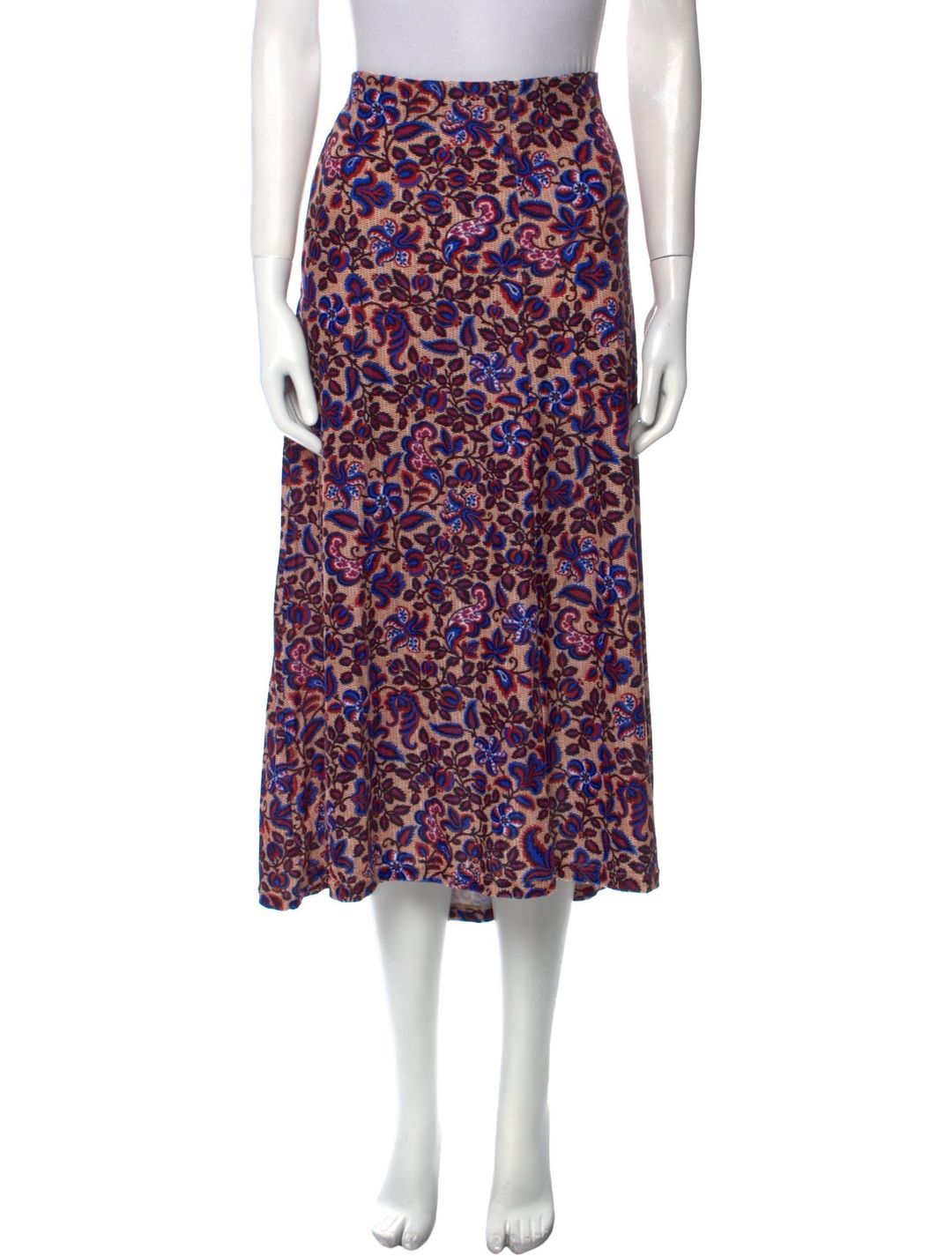 La DoubleJ Floral Print Midi Length Skirt
