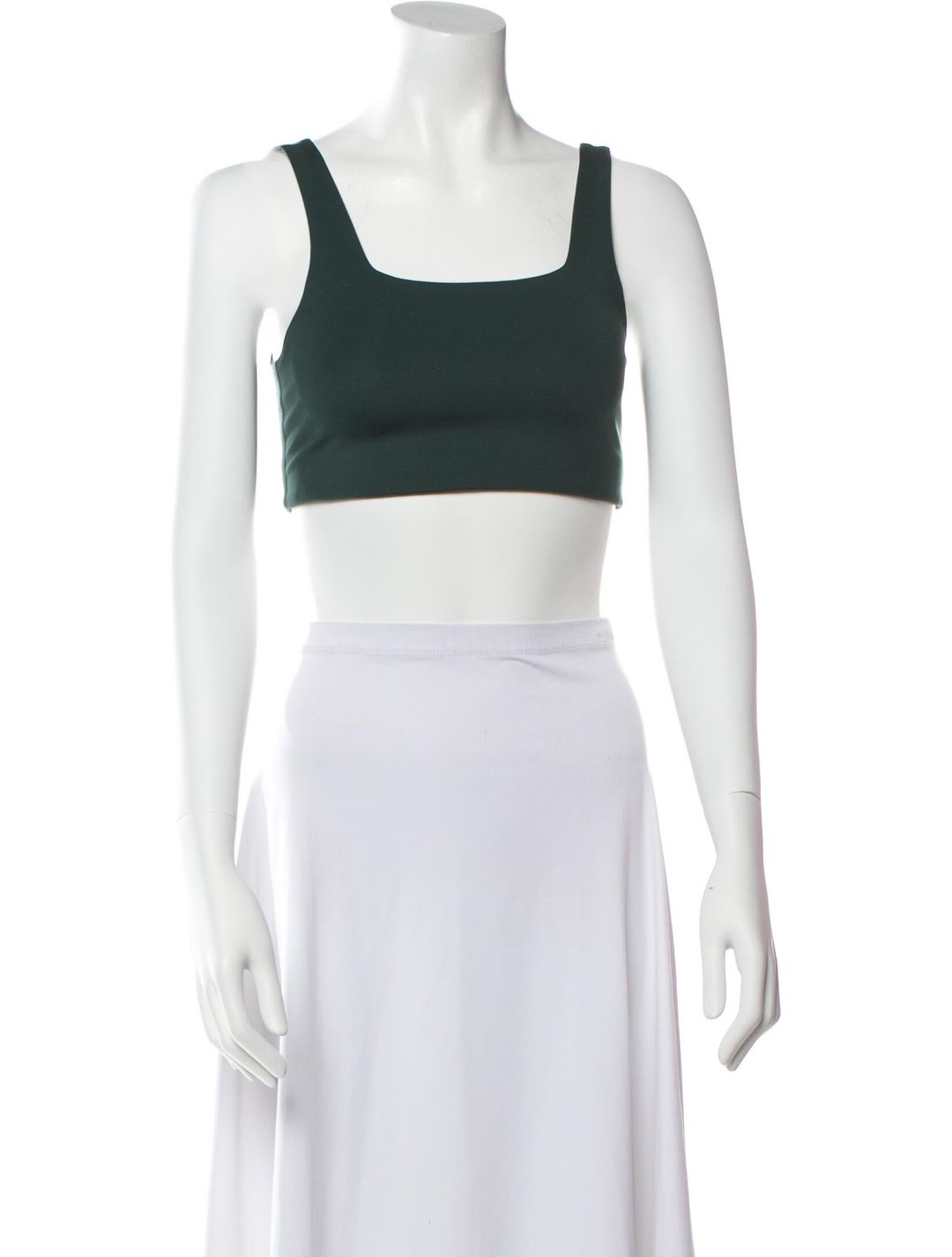 Square Neckline Sleeveless Crop Top