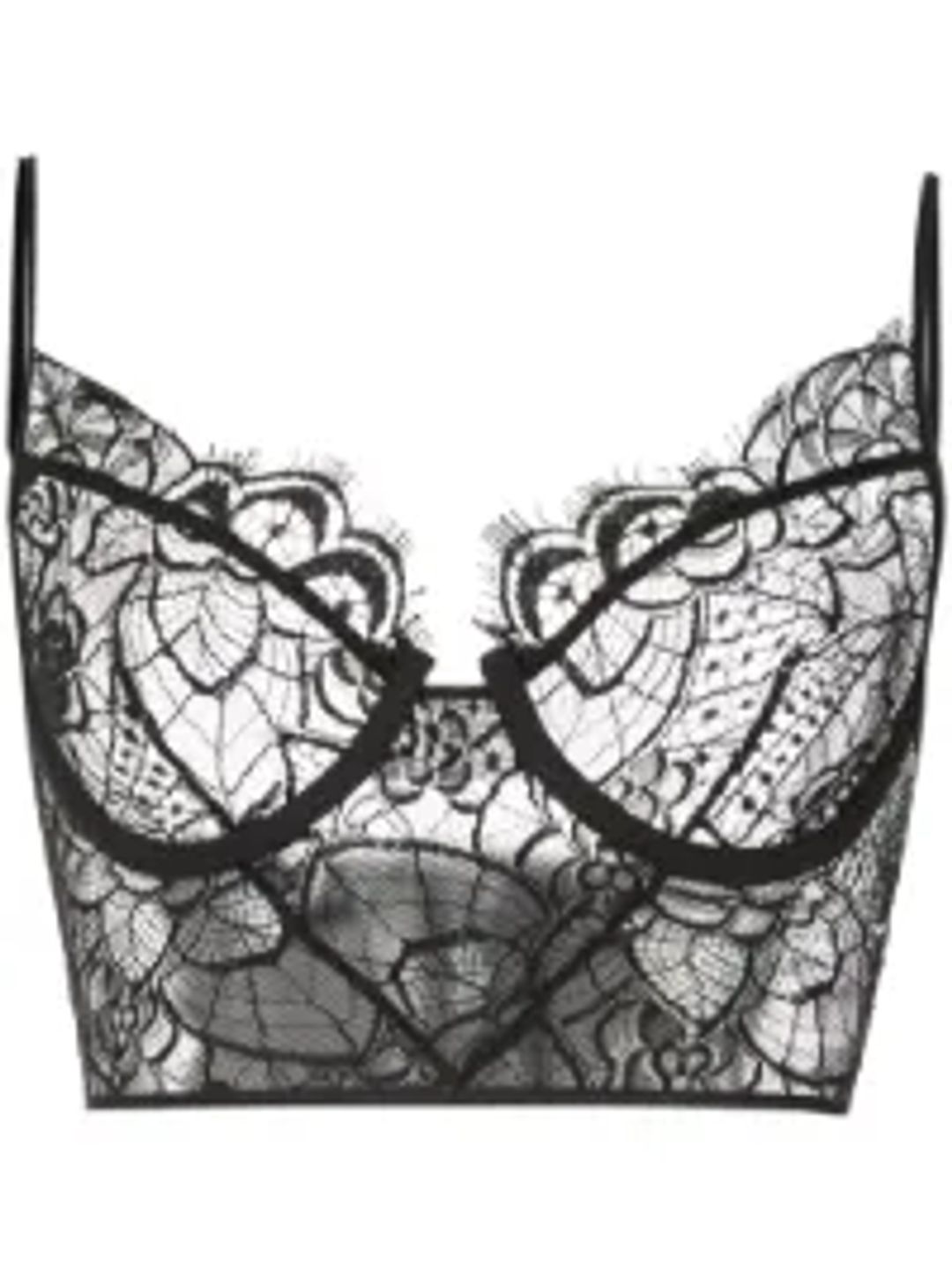 Coquette lace longline bra