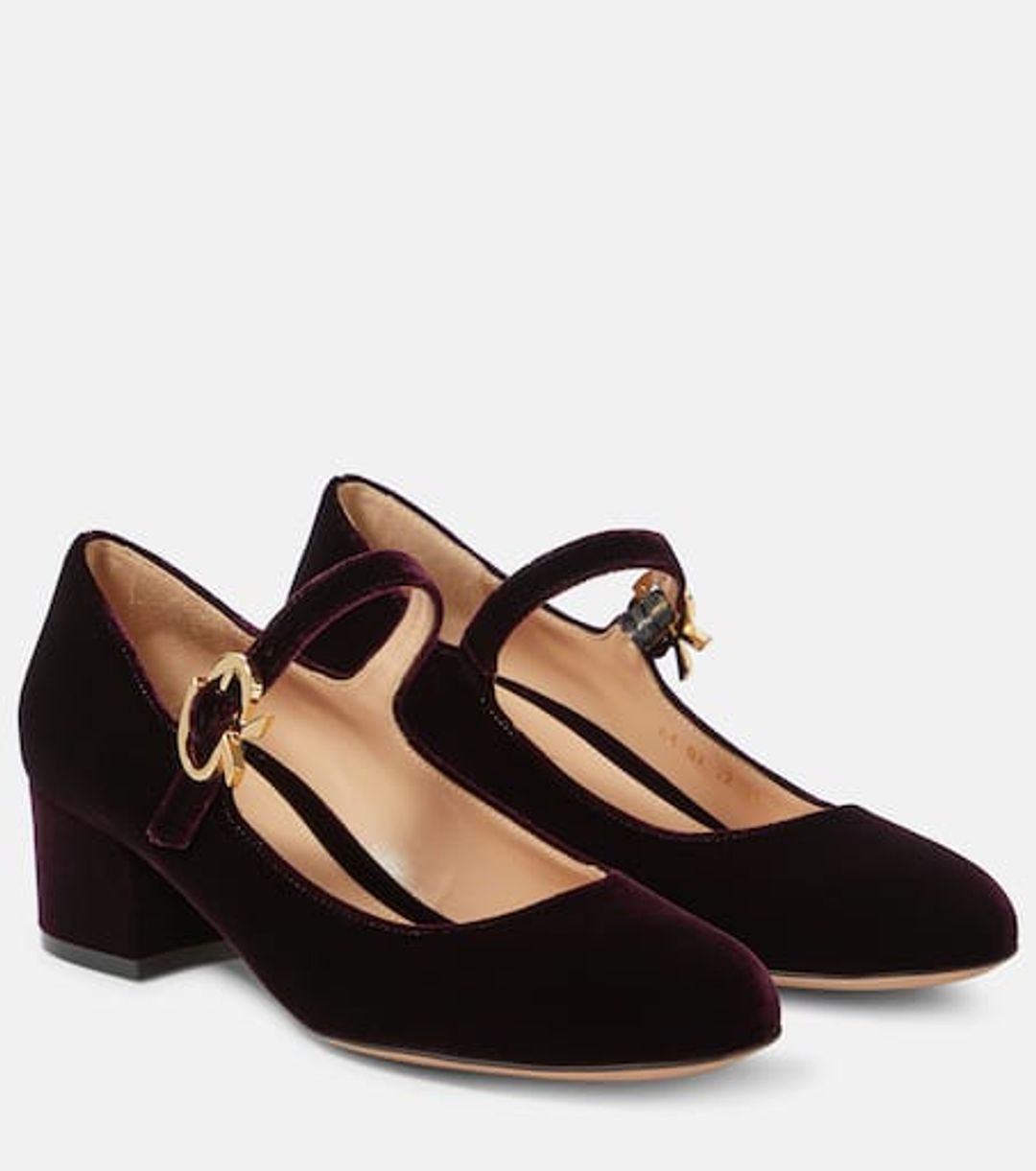 Mary Ribbon 45 velvet pumps