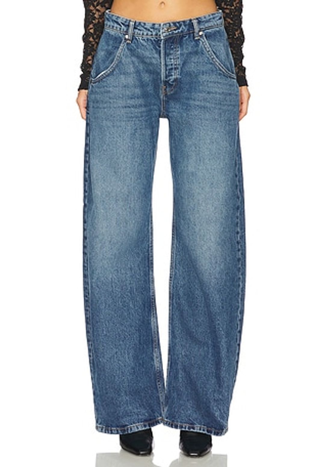 Enzo Mid Rise Barrel Jeans #7