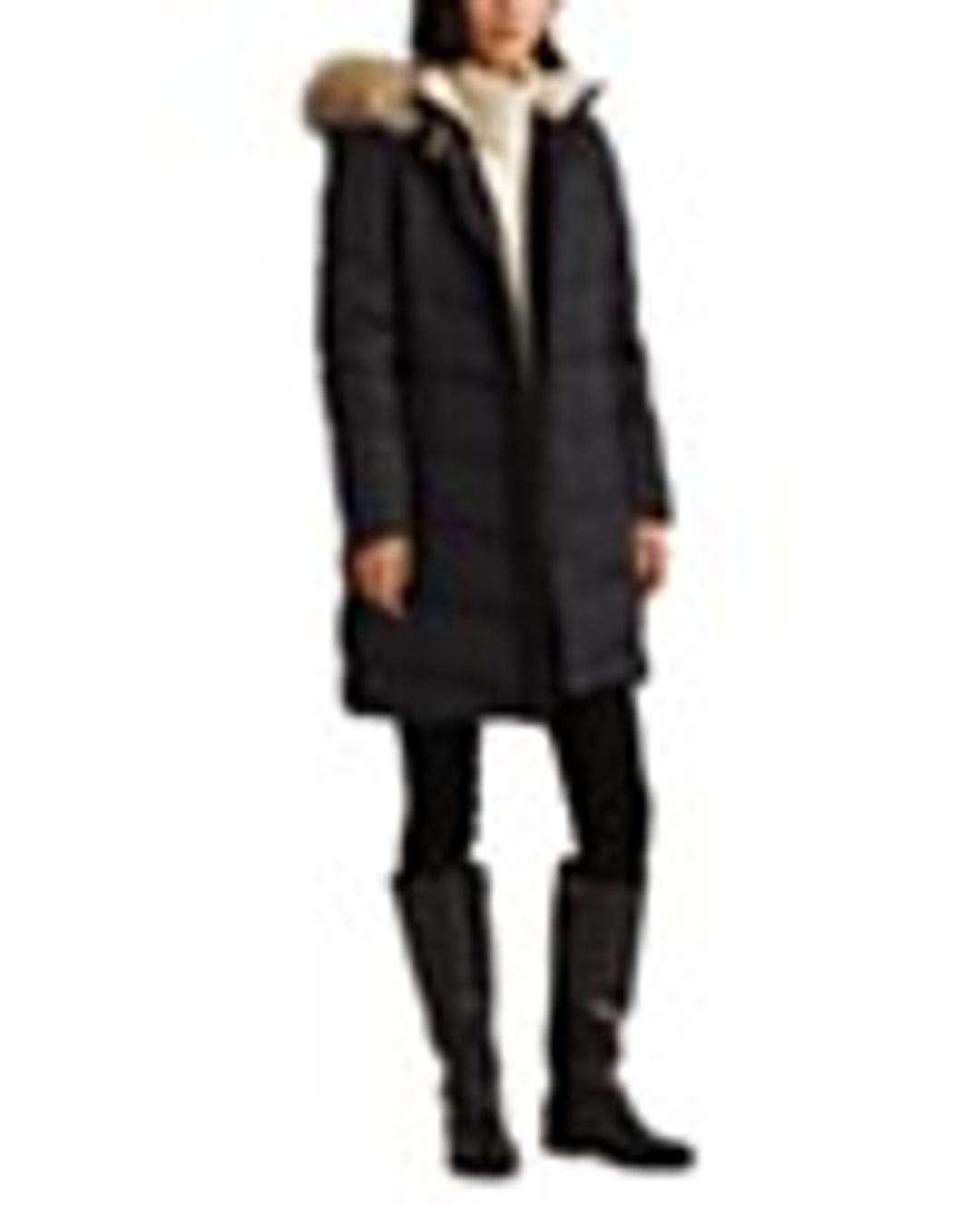 Women's Faux-Fur-Trim Hooded Down Puffer Coat