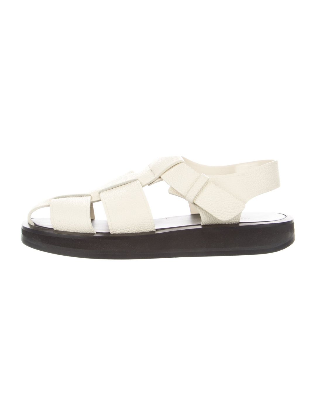The Row Fisherman Leather Slingback Sandals