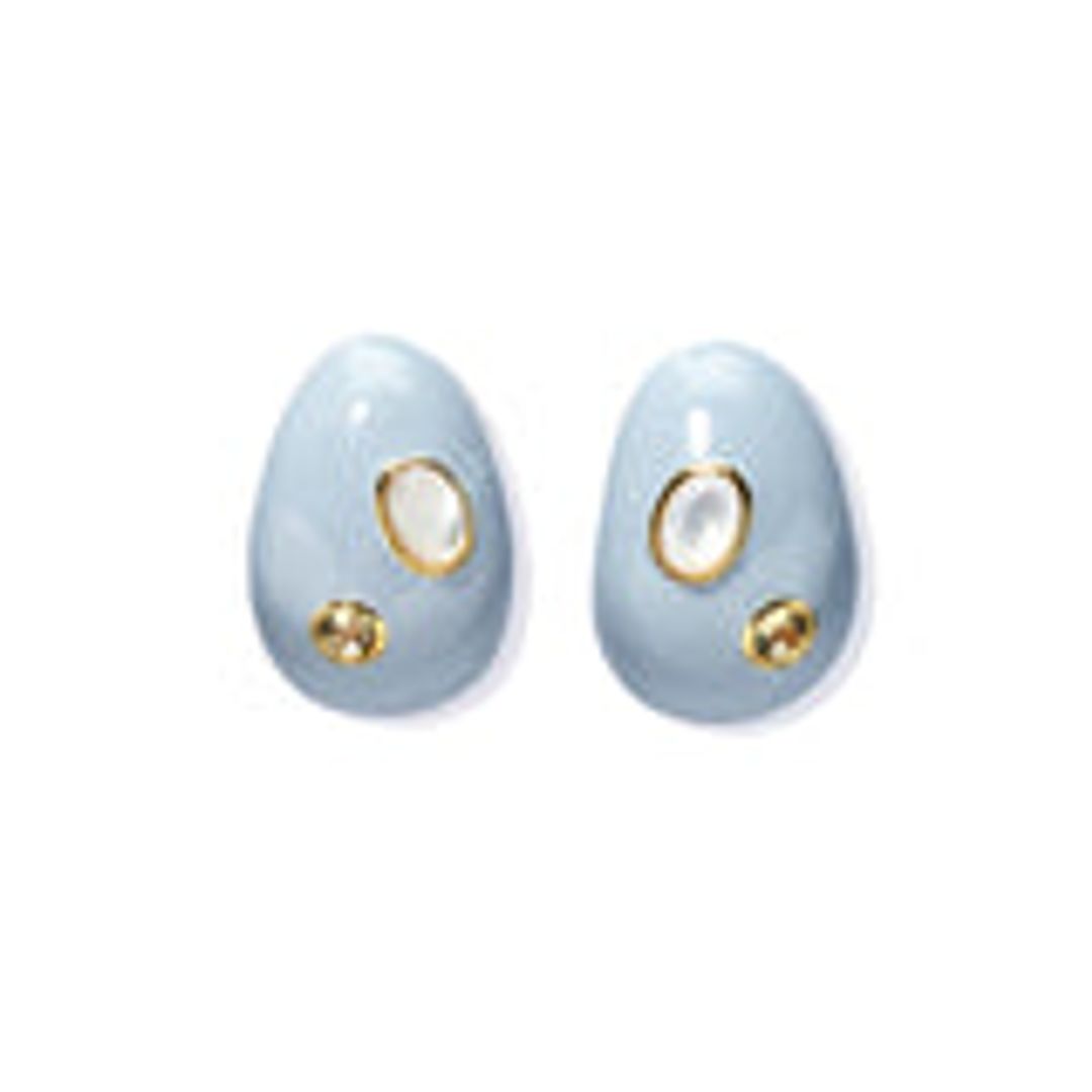 Mini Arp Earrings in Studded Mist