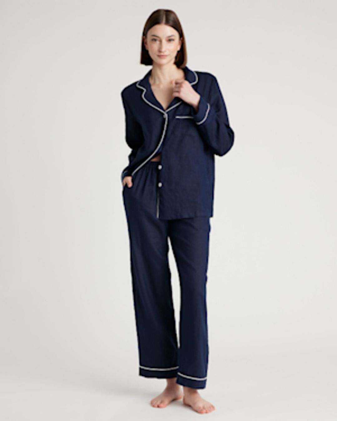 100% European Linen Pajama Set