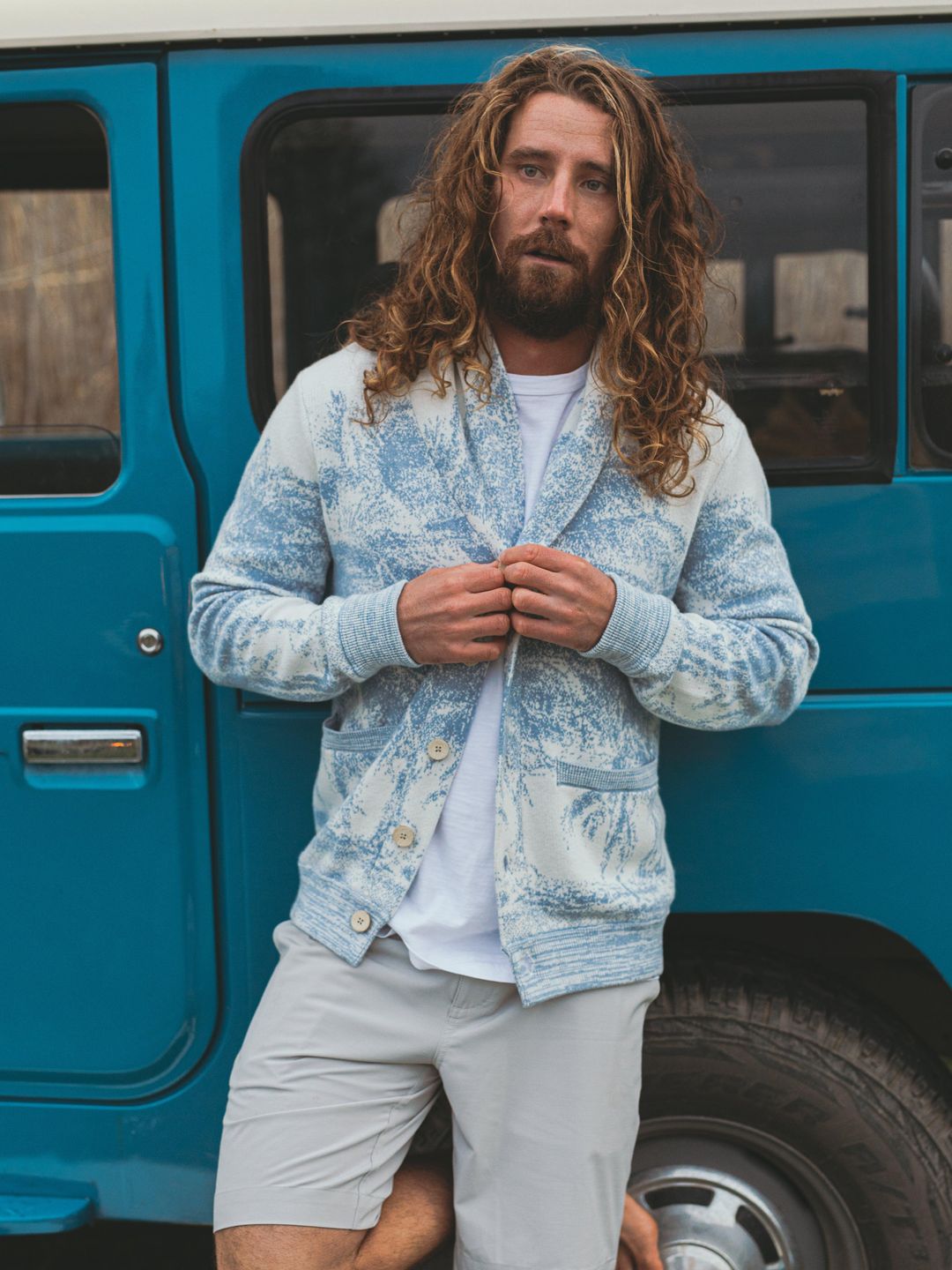 Scenic Motif Cardigan