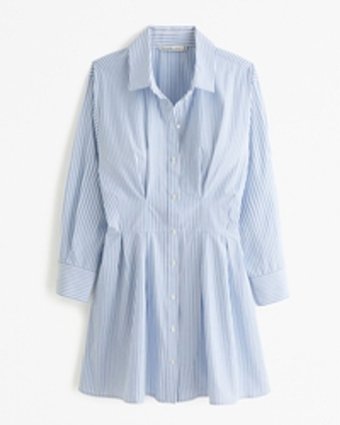 Long-Sleeve Poplin Shirt Dress