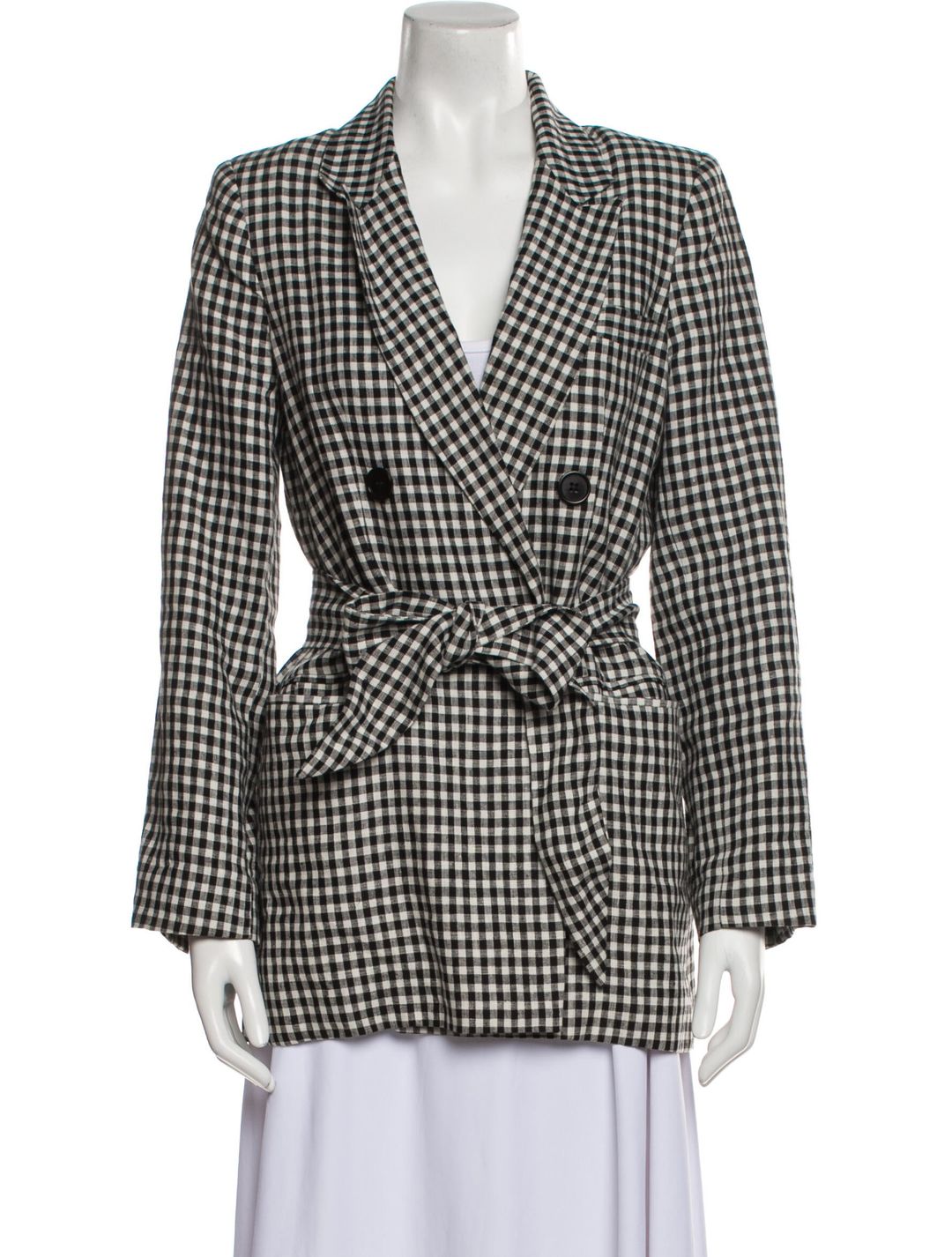 Reformation Plaid Print Blazer