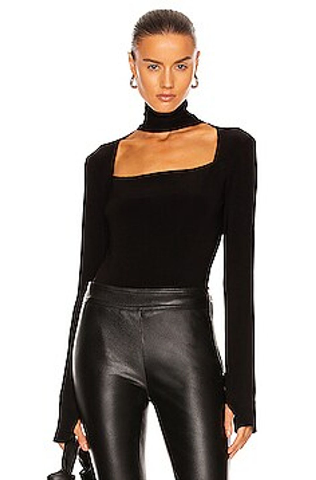 Long Sleeve Sweetheart Turtleneck Top #3