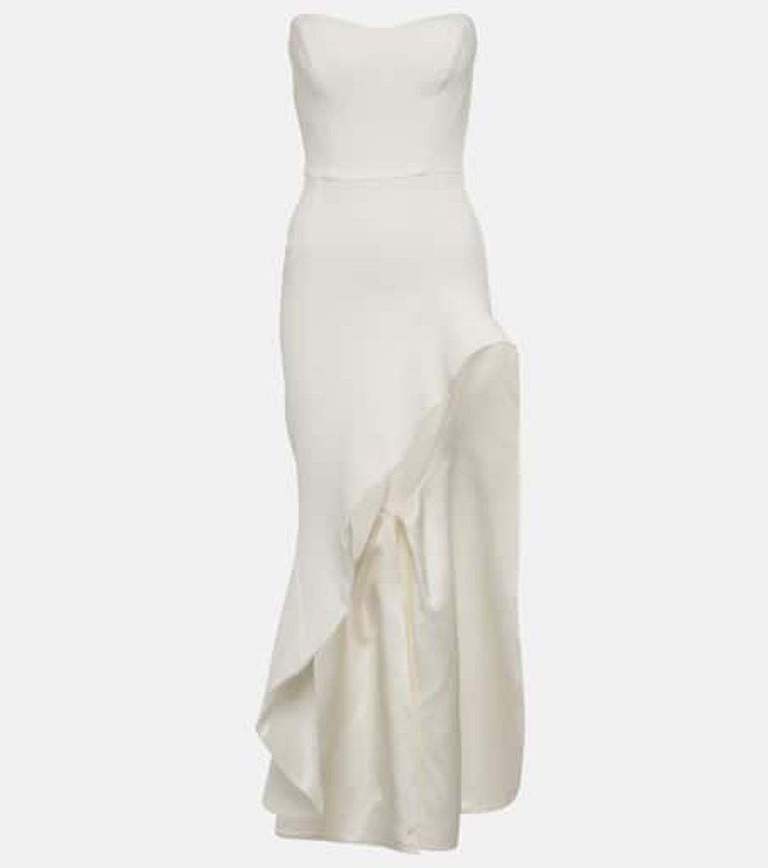 Divergence ruffle-trimmed gown