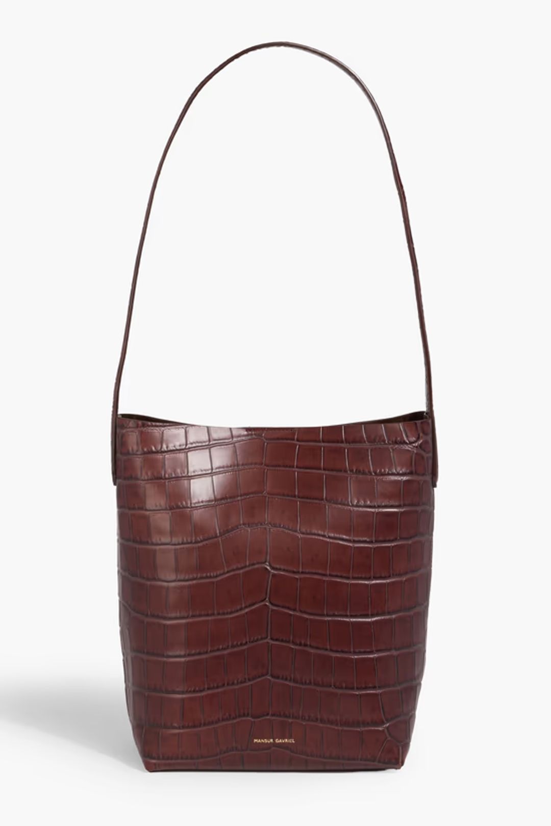 Cabas small croc-effect leather tote