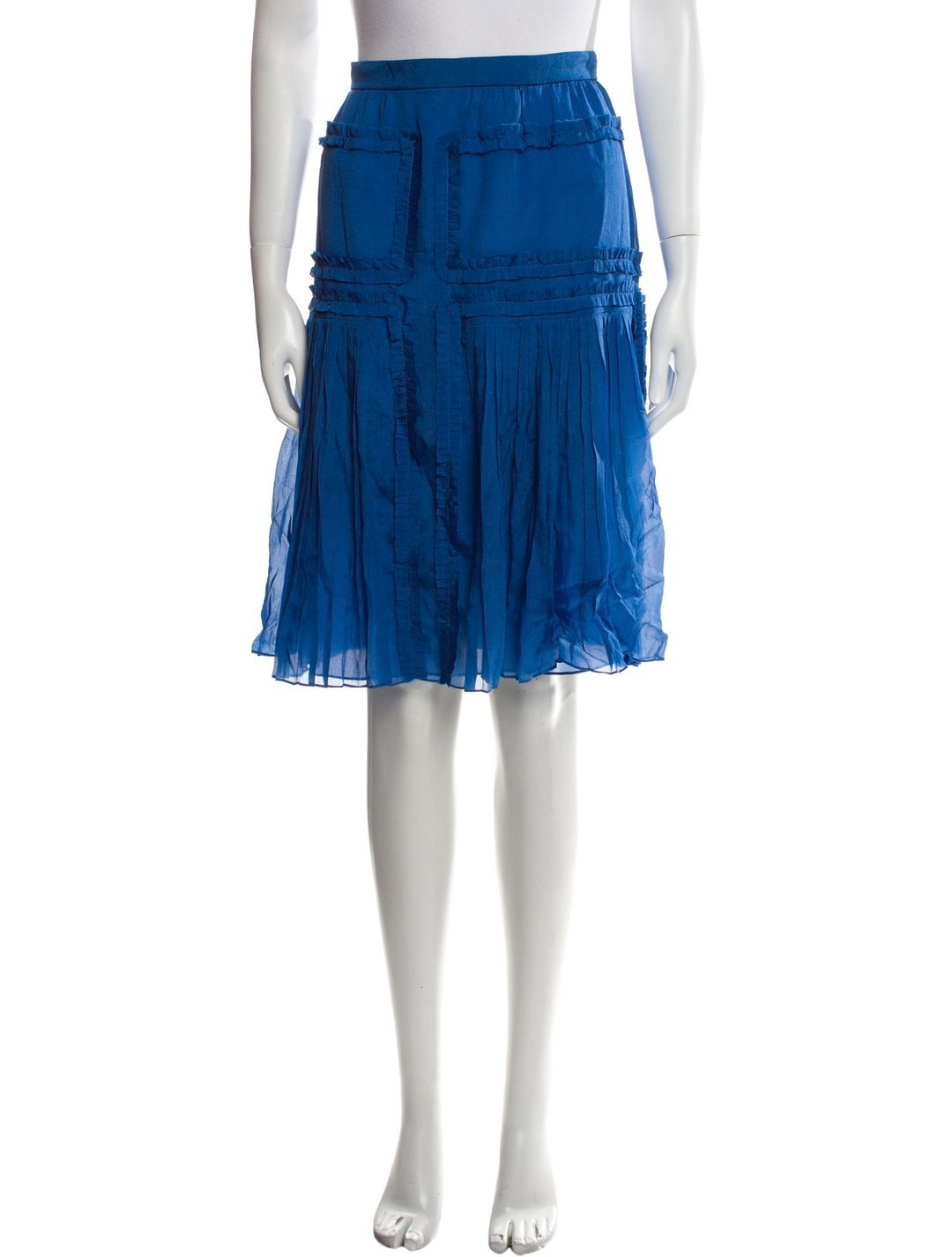 Ruffle Embellishment Knee-Length Skirt