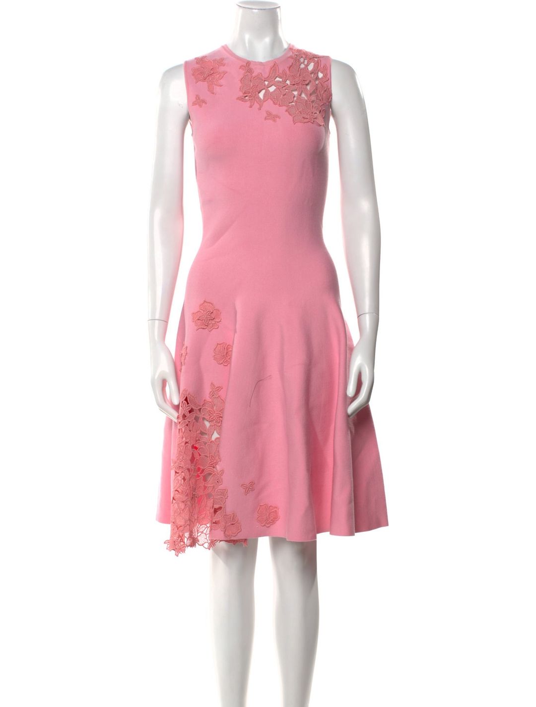 Oscar de la Renta Crew Neck Knee-Length Dress w/ Tags