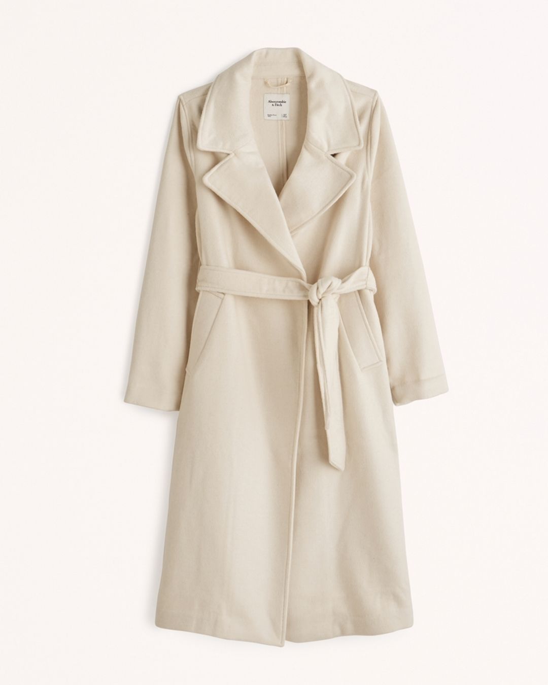 Wool-Blend Belted Blanket Coat