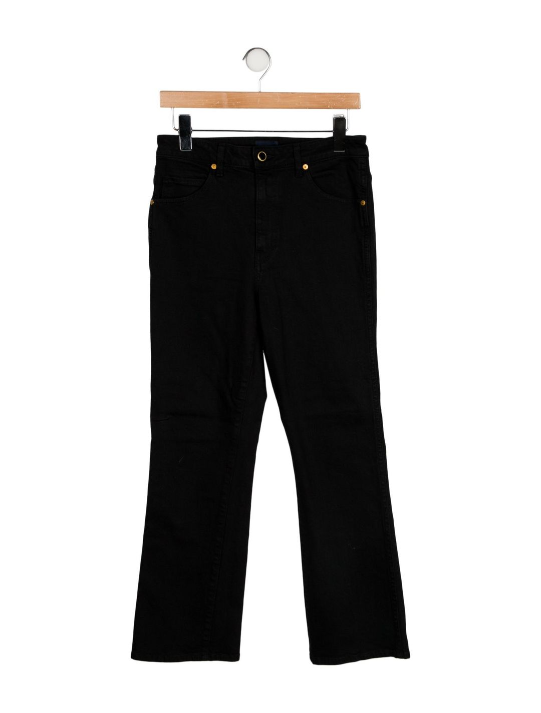 Khaite High-Rise Straight Leg Jeans