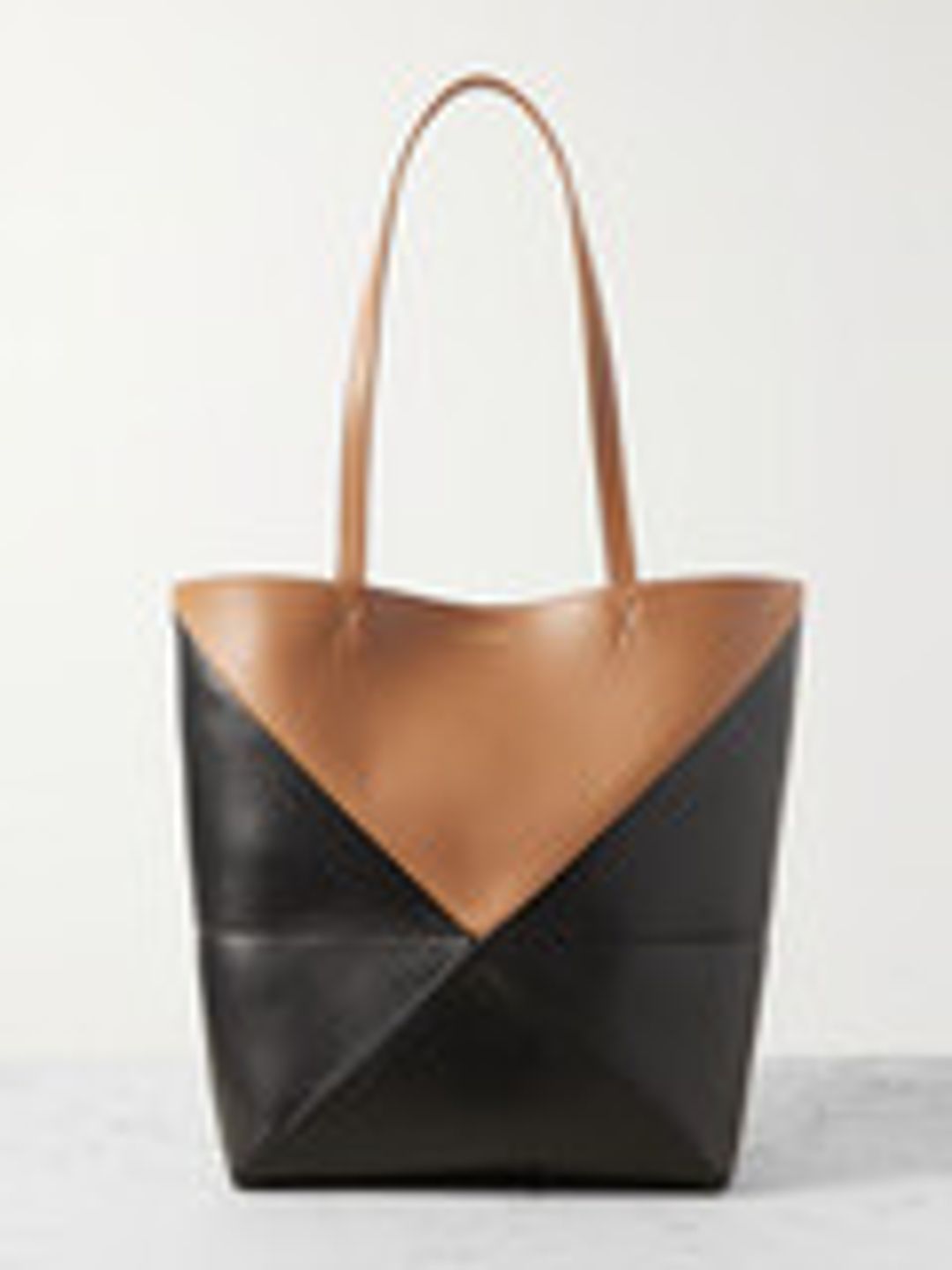 Puzzle Fold convertible medium two-tone leather tote bag #7