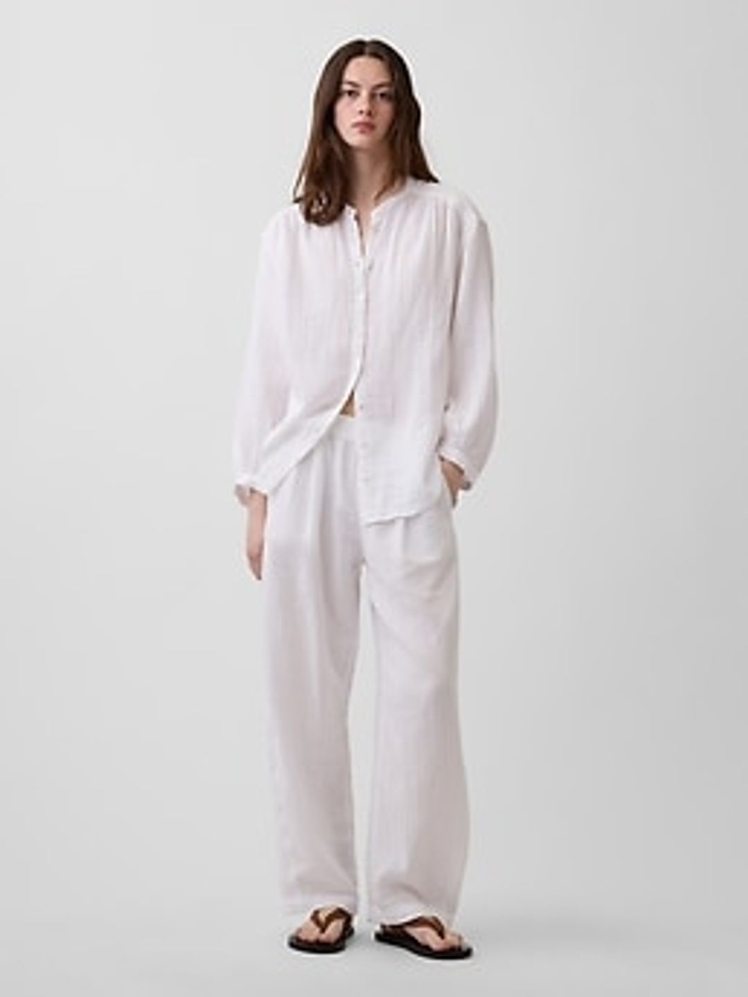 Cotton Gauze Easy Barrel Pants #3