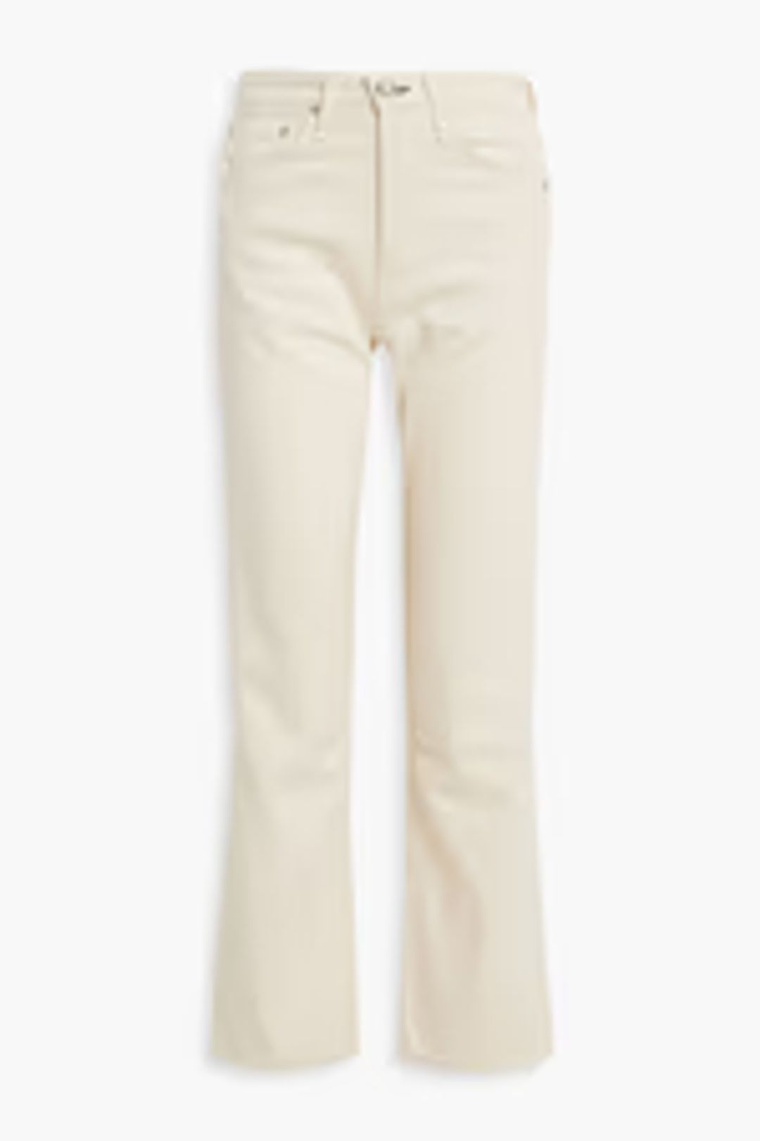 Faded high-rise slim-leg jeans