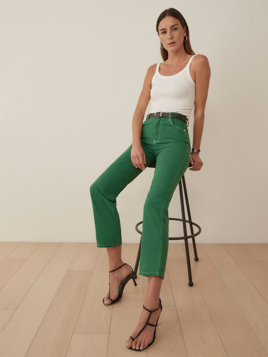 Cowboy High Rise Straight Long Jeans #2