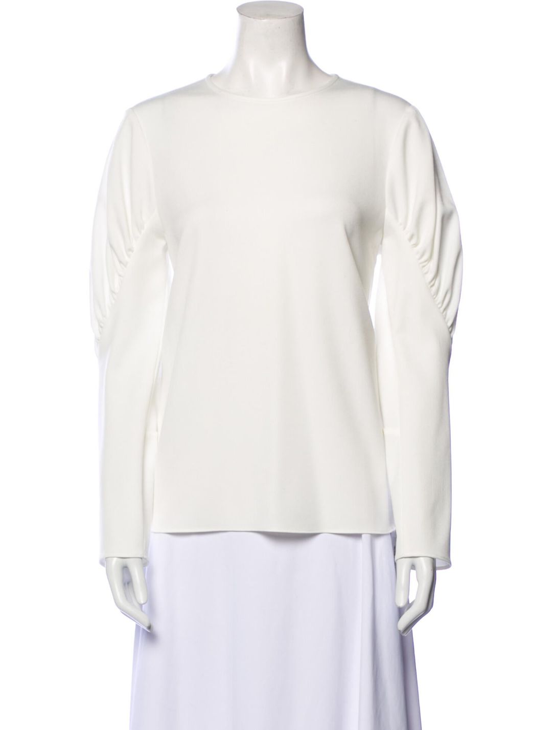 Tibi Bateau Neckline Long Sleeve Top