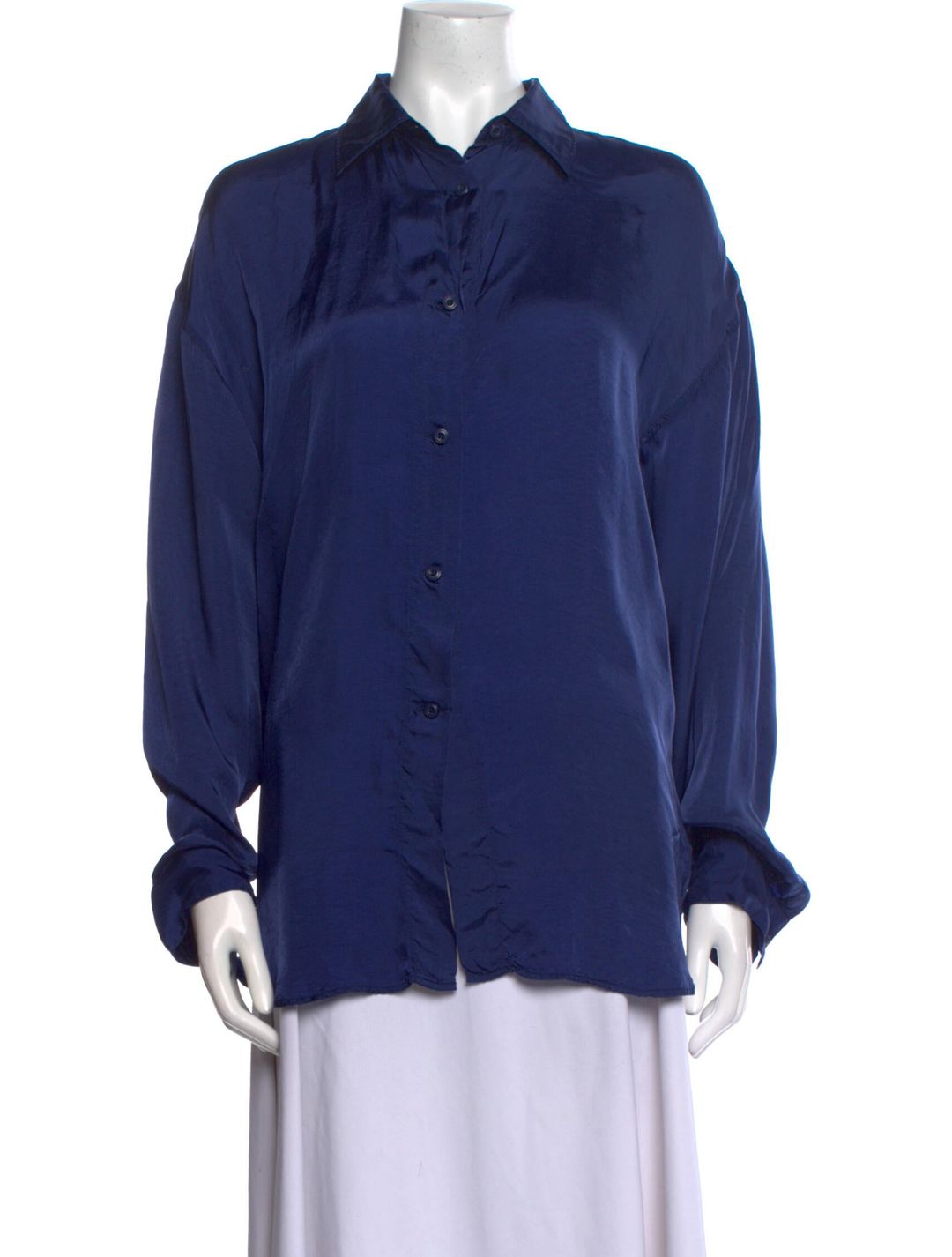 Acne Studios Blå Konst Long Sleeve Button-Up Top