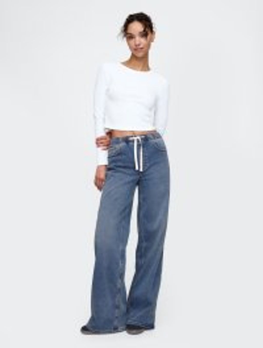 Mid Rise UltraSoft Easy Baggy Jeans