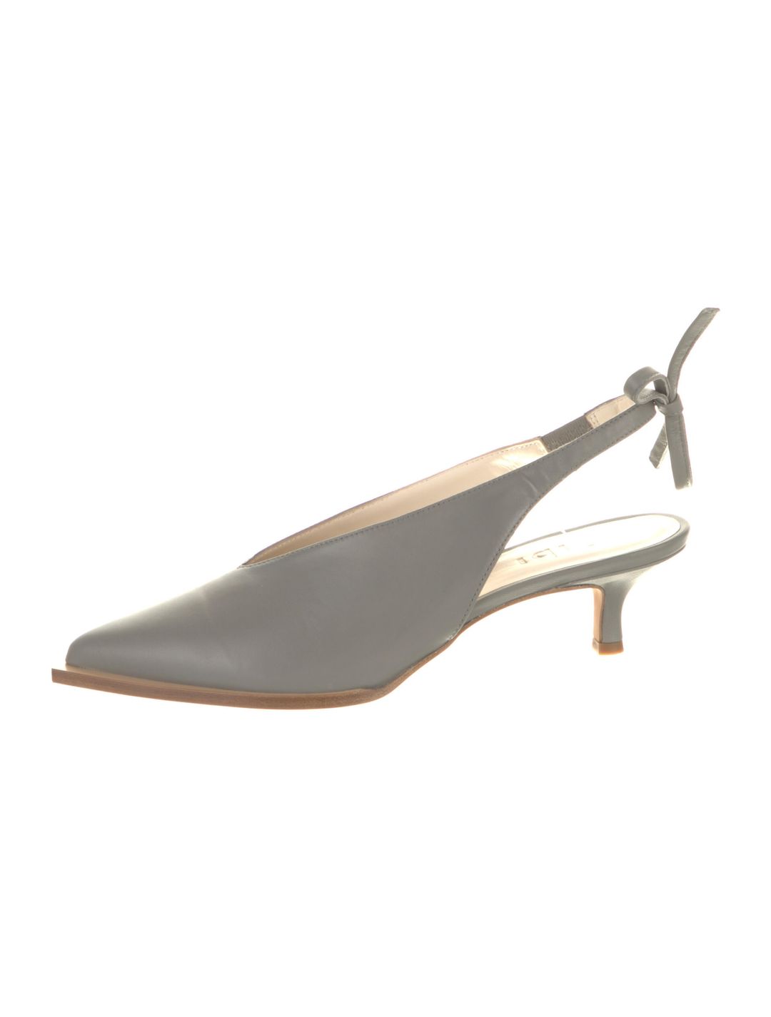 Tibi Leather Bow Accents Slingback Pumps