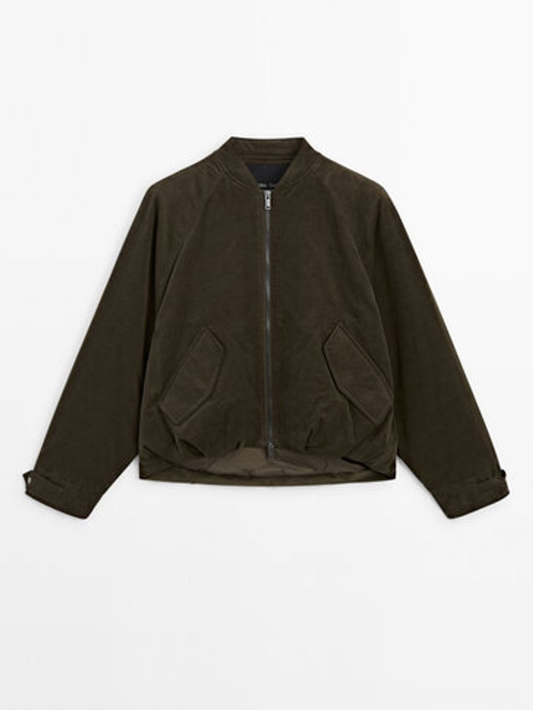 Quilted corduroy bomber jacket