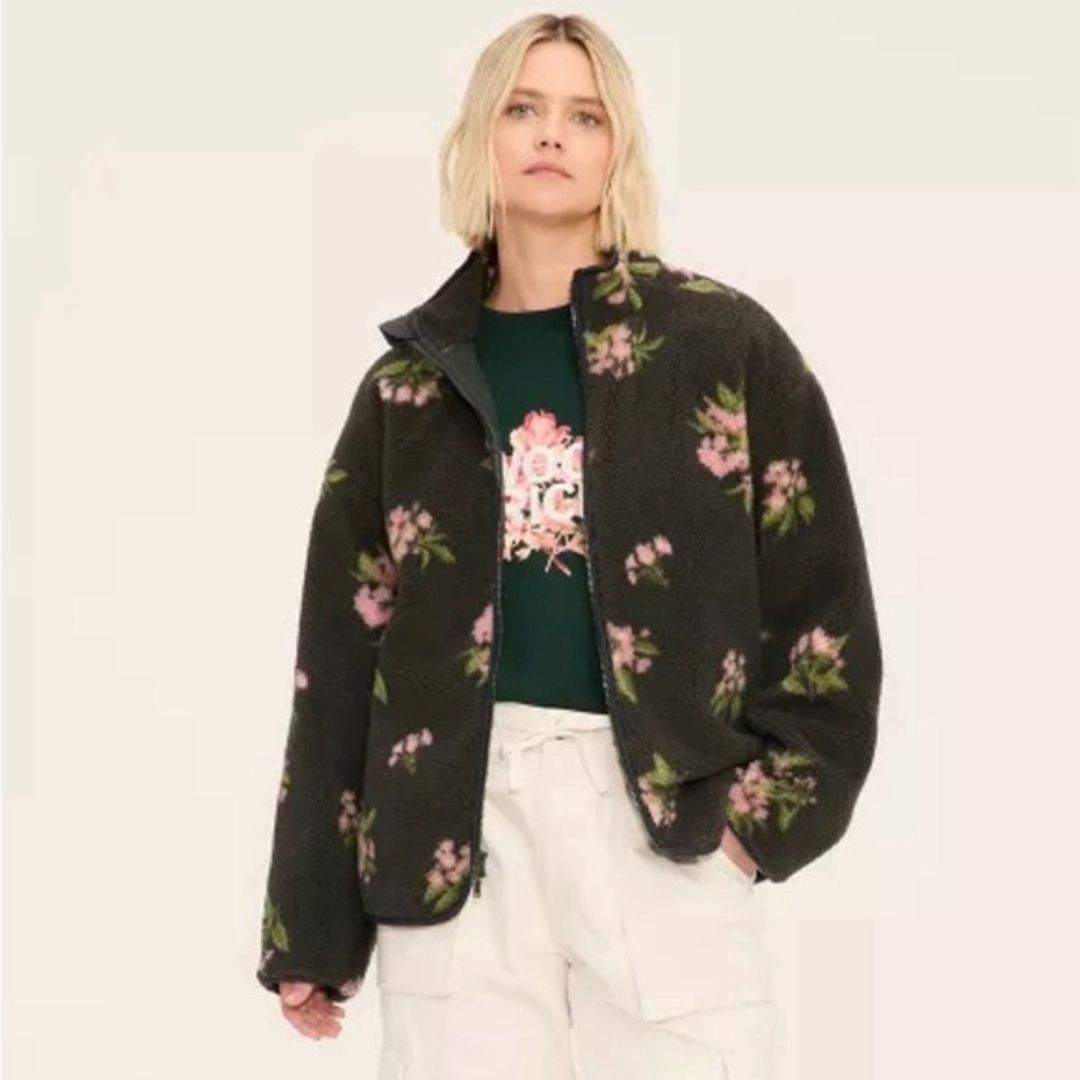 Woolrich Floral Fleece Zip Jacket