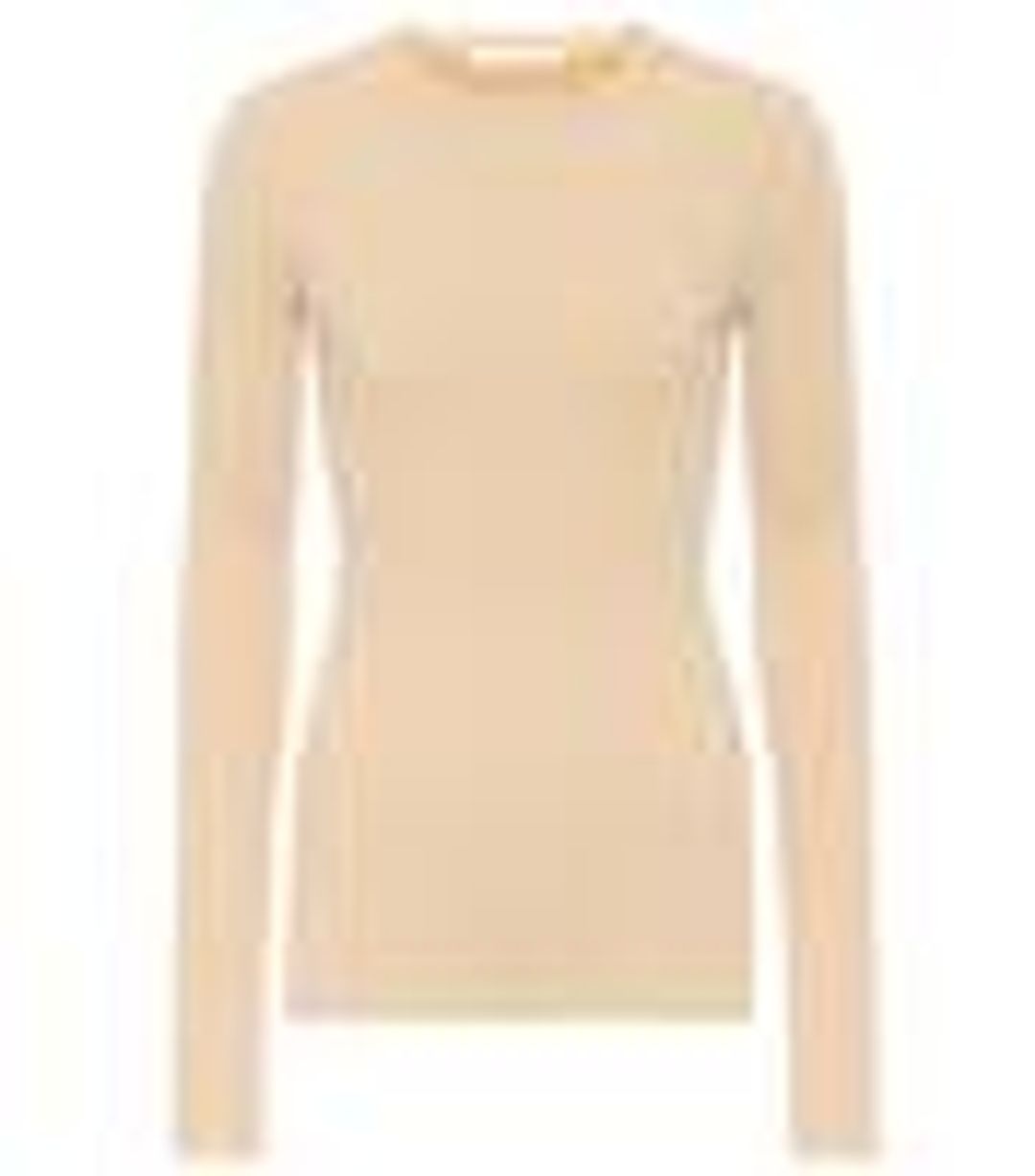 Ribbed cotton-blend top