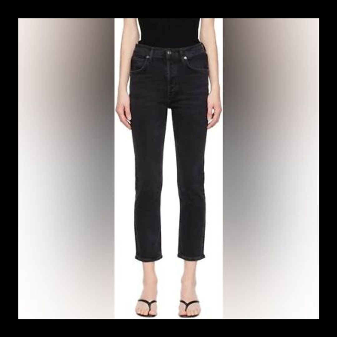 Riley High Rise Straight Crop Jeans