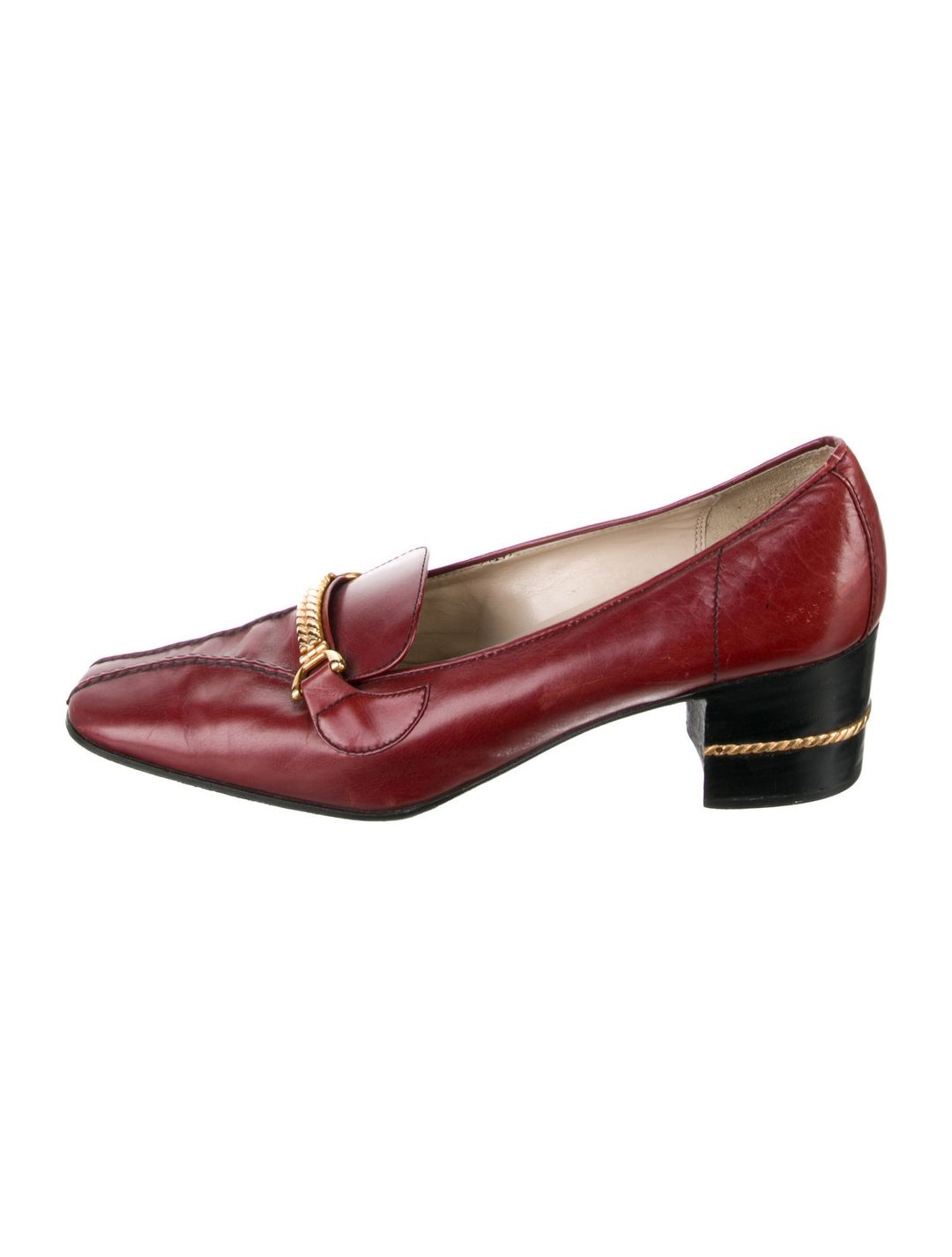 Gucci Interlocking G Logo Leather Pumps
