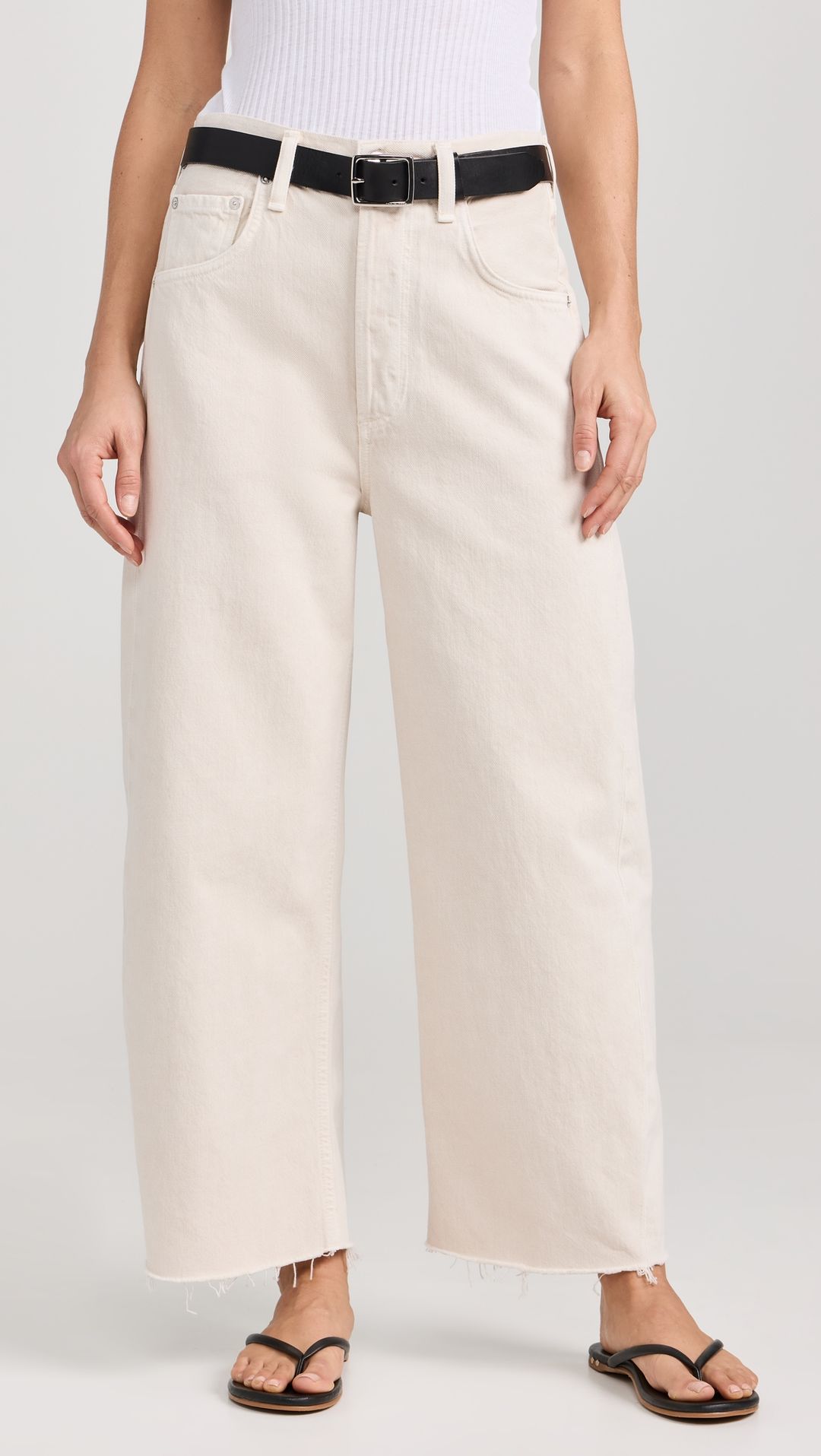 Ayla Raw Hem Crop in Harlow #8