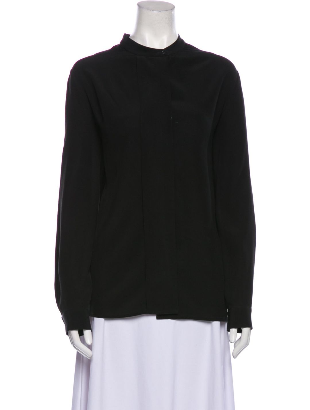 The Row Silk Mock Neck Sweatshirt