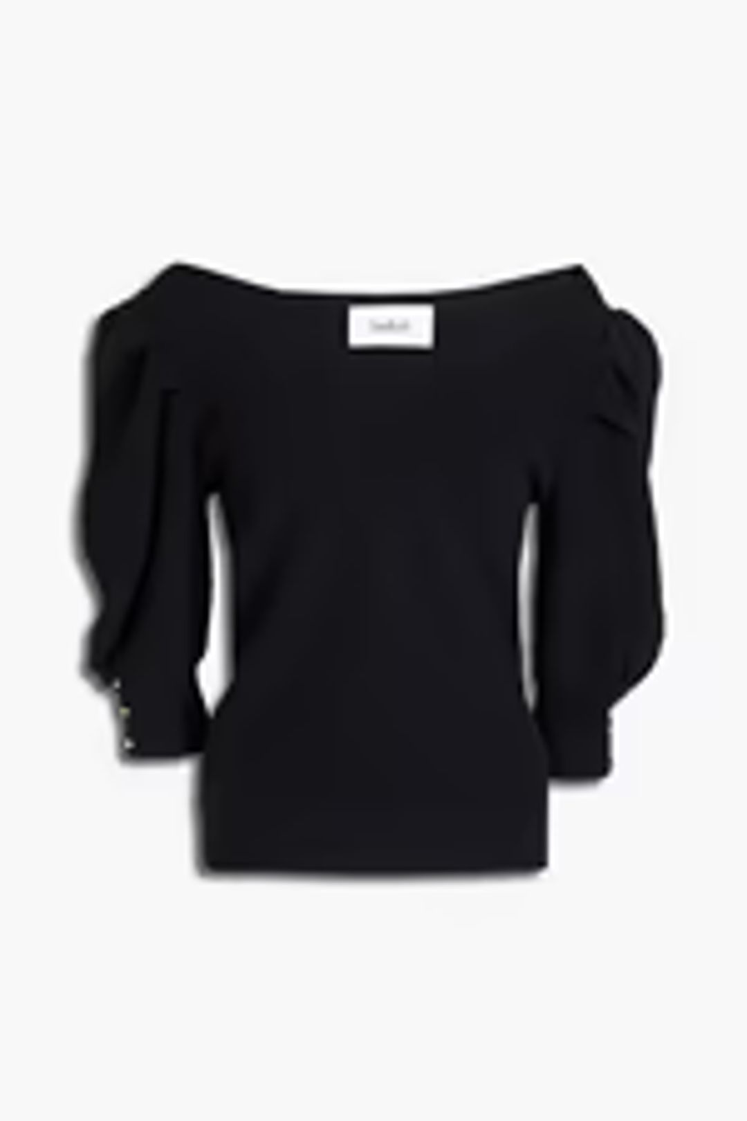 Harris gathered ribbed-knit sweater