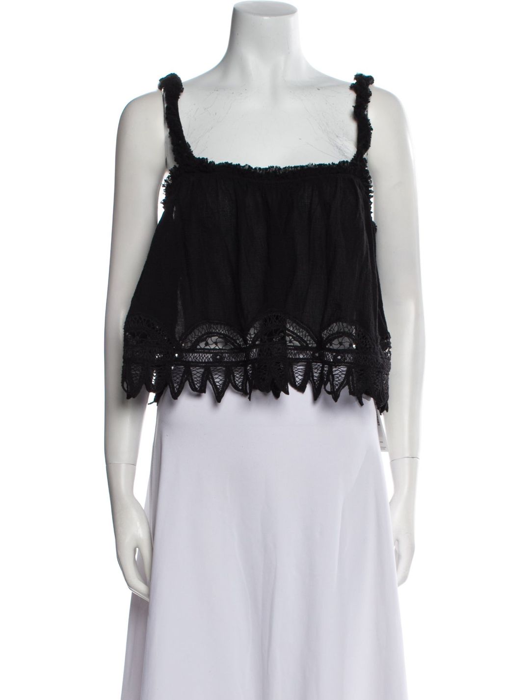 Ulla Johnson Square Neckline Sleeveless Crop Top