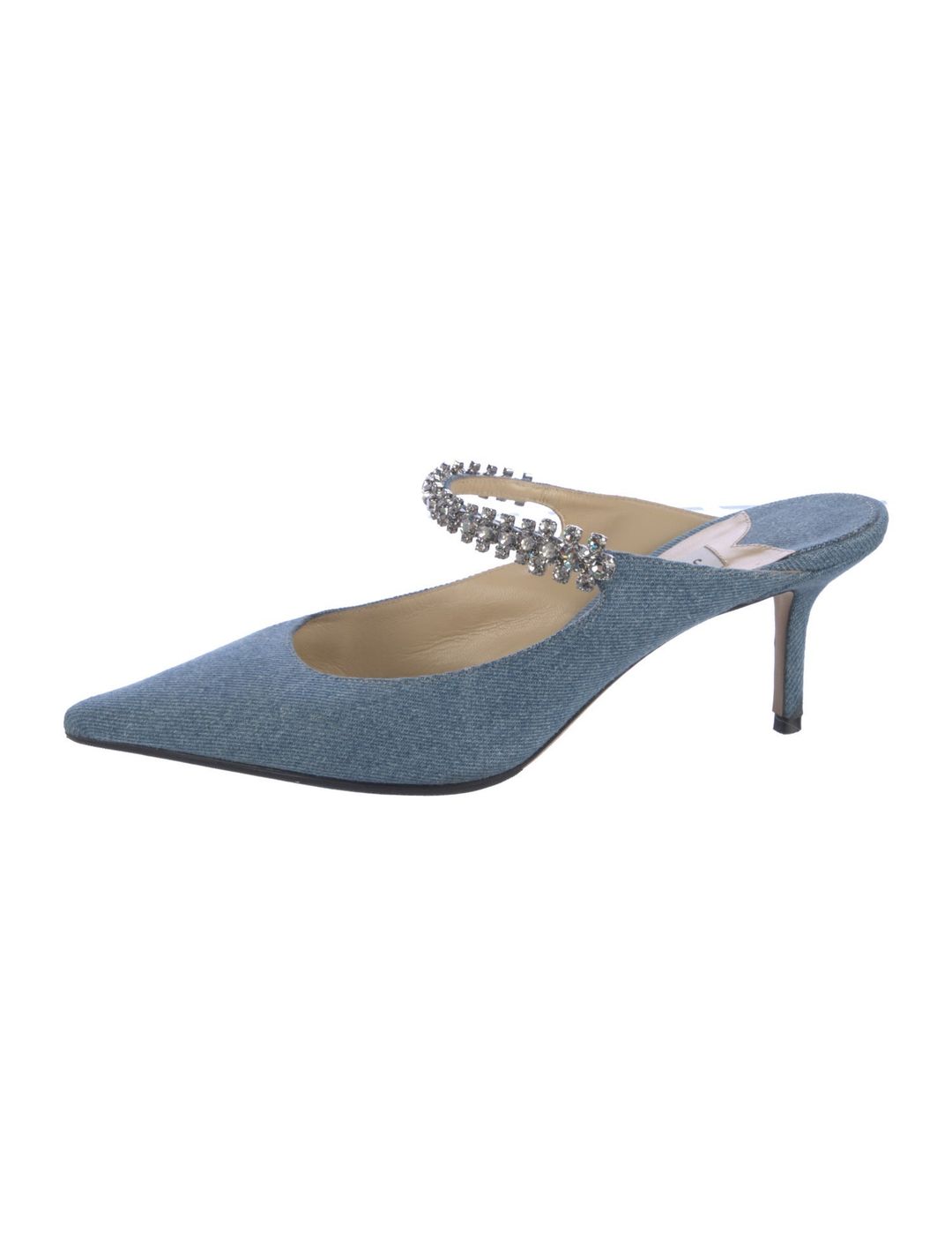 Denim Printed Mules