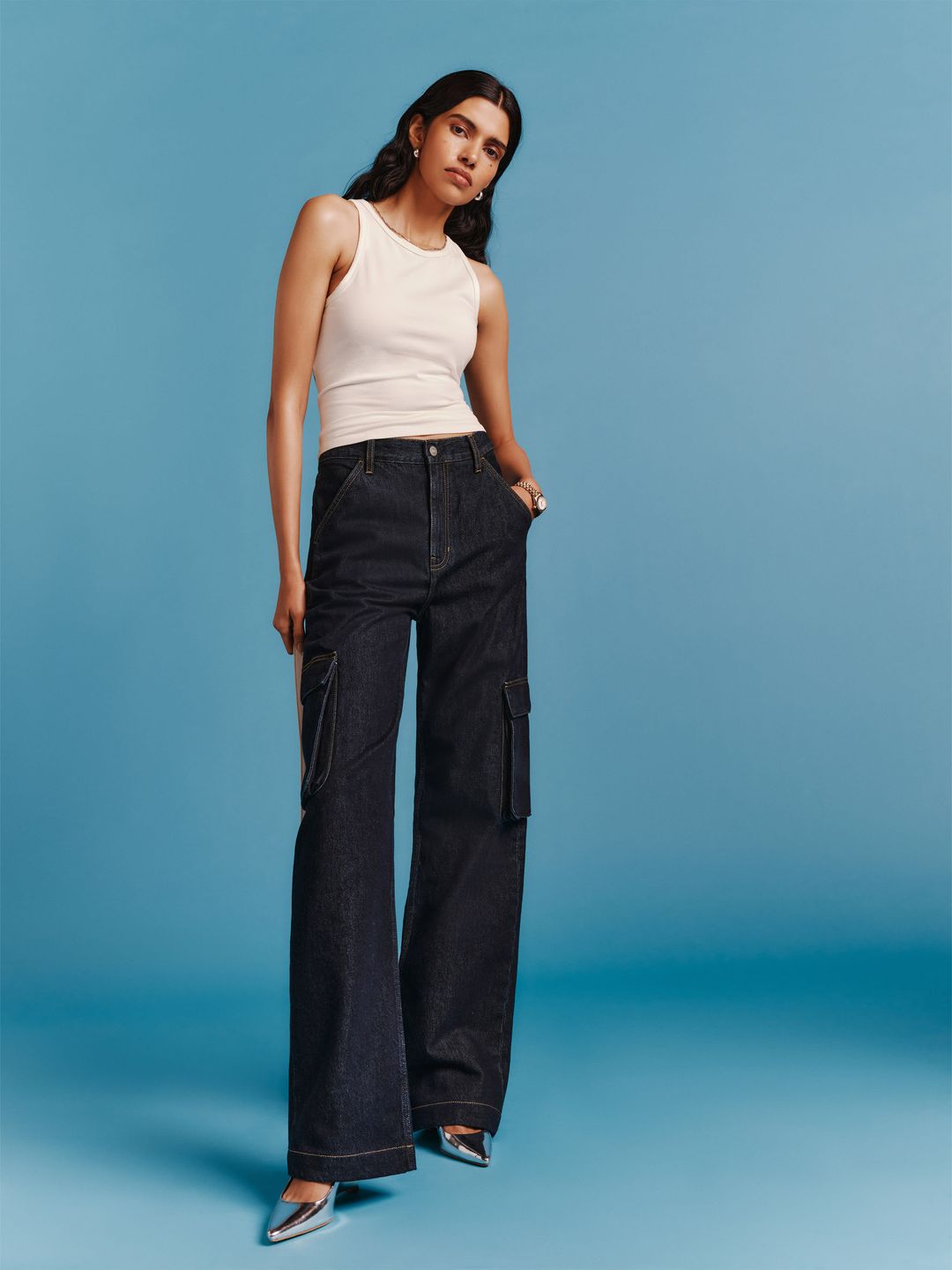 Wilder High Rise Wide Leg Cropped Jeans