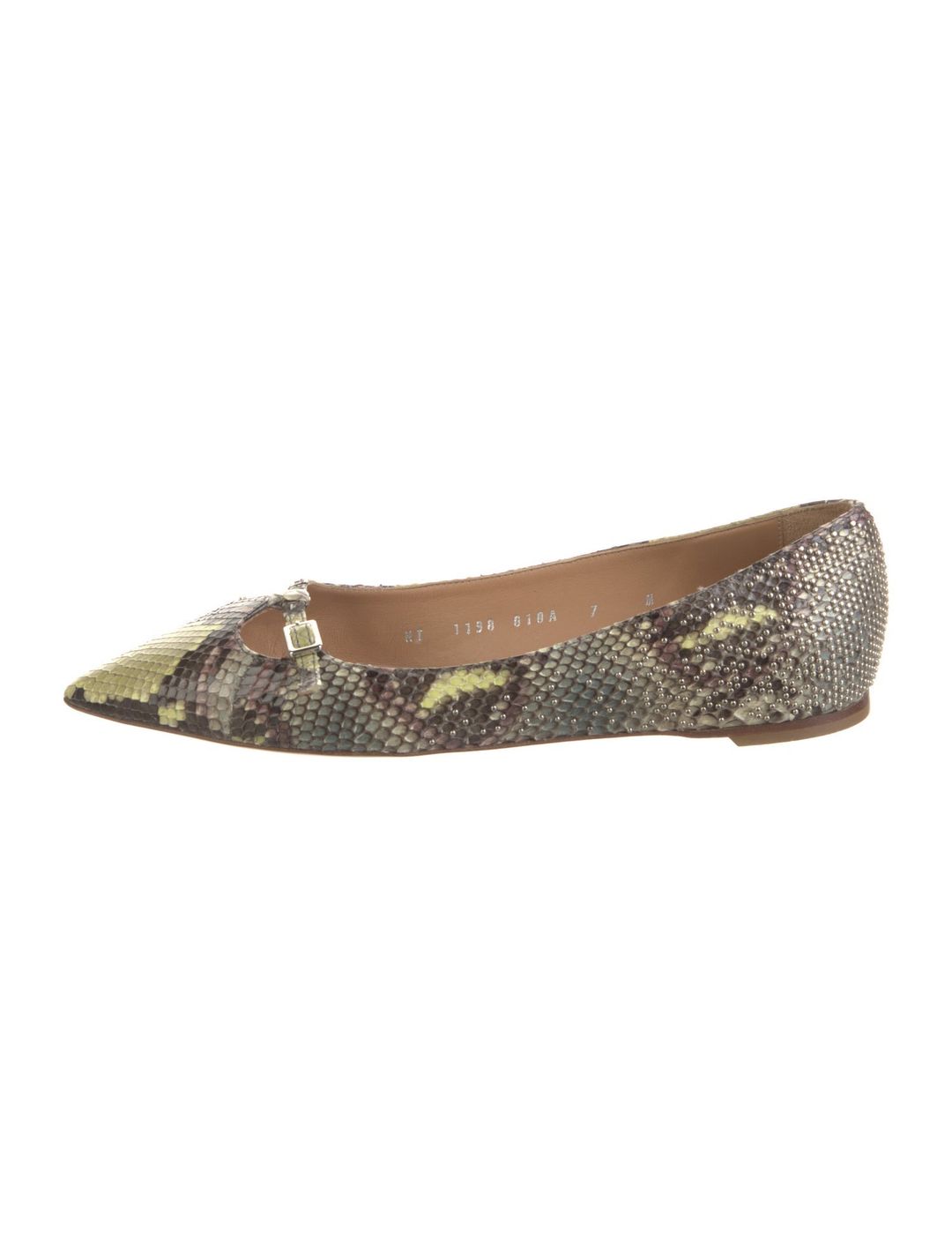 Salvatore Ferragamo Leather Animal Print Flats