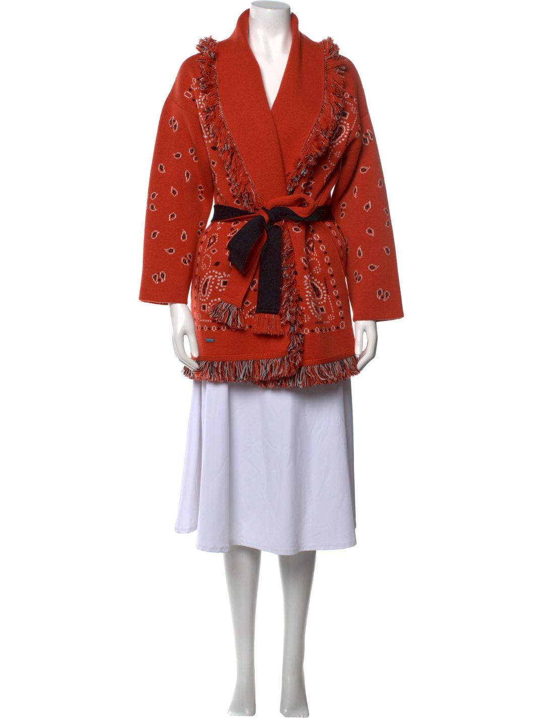 Alanui Paisley Print V-Neck Sweater