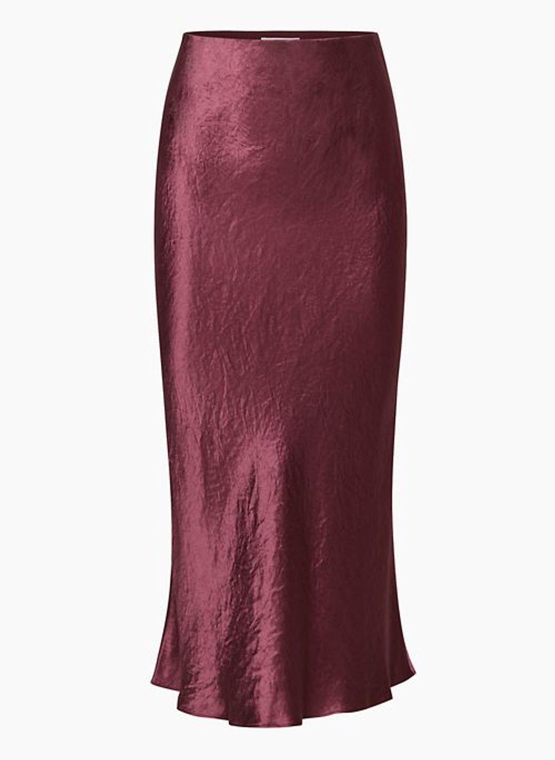 SLIP SATIN MAXI SKIRT in SPICED BURGUNDY