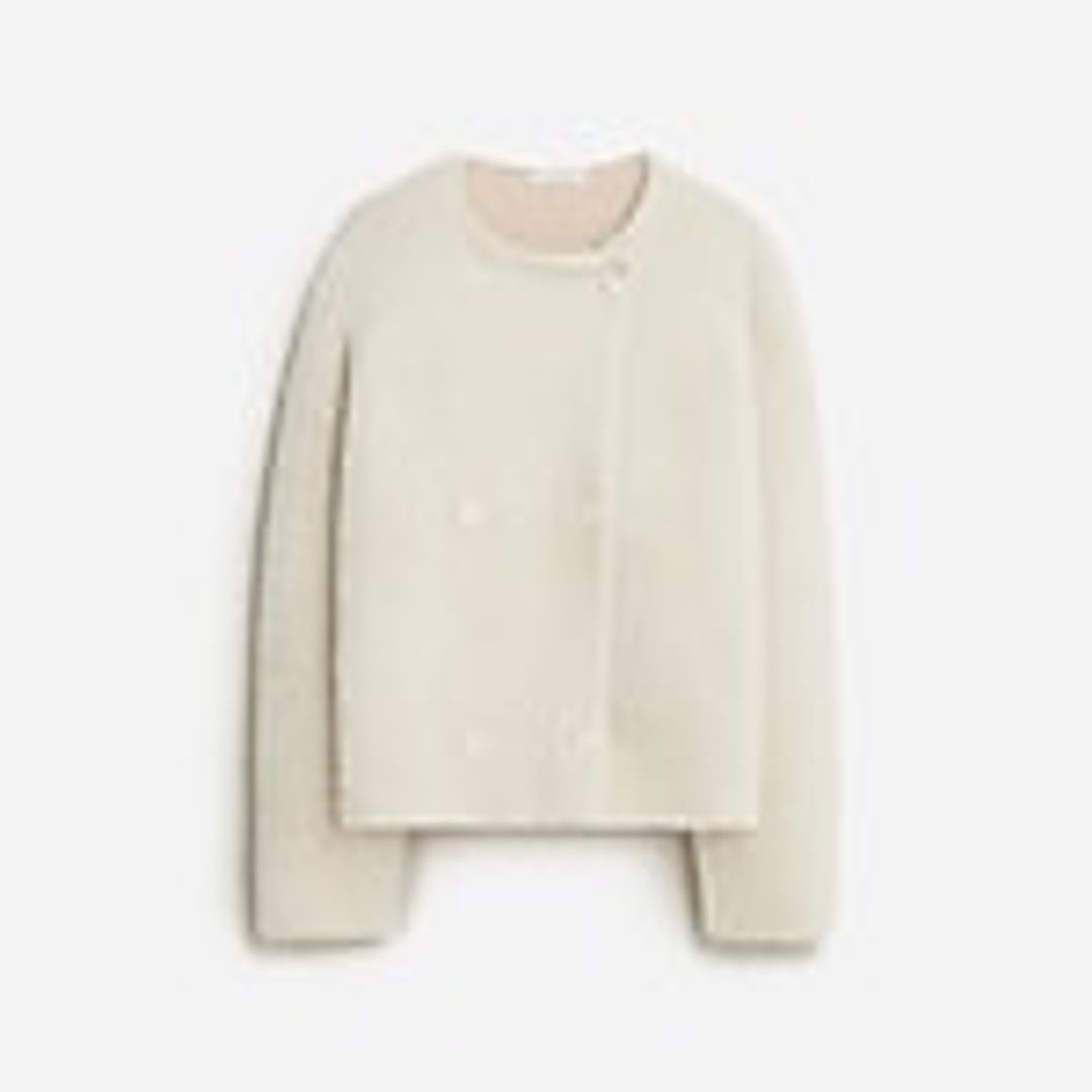 Collection oversized double-faced wool-blend jacket