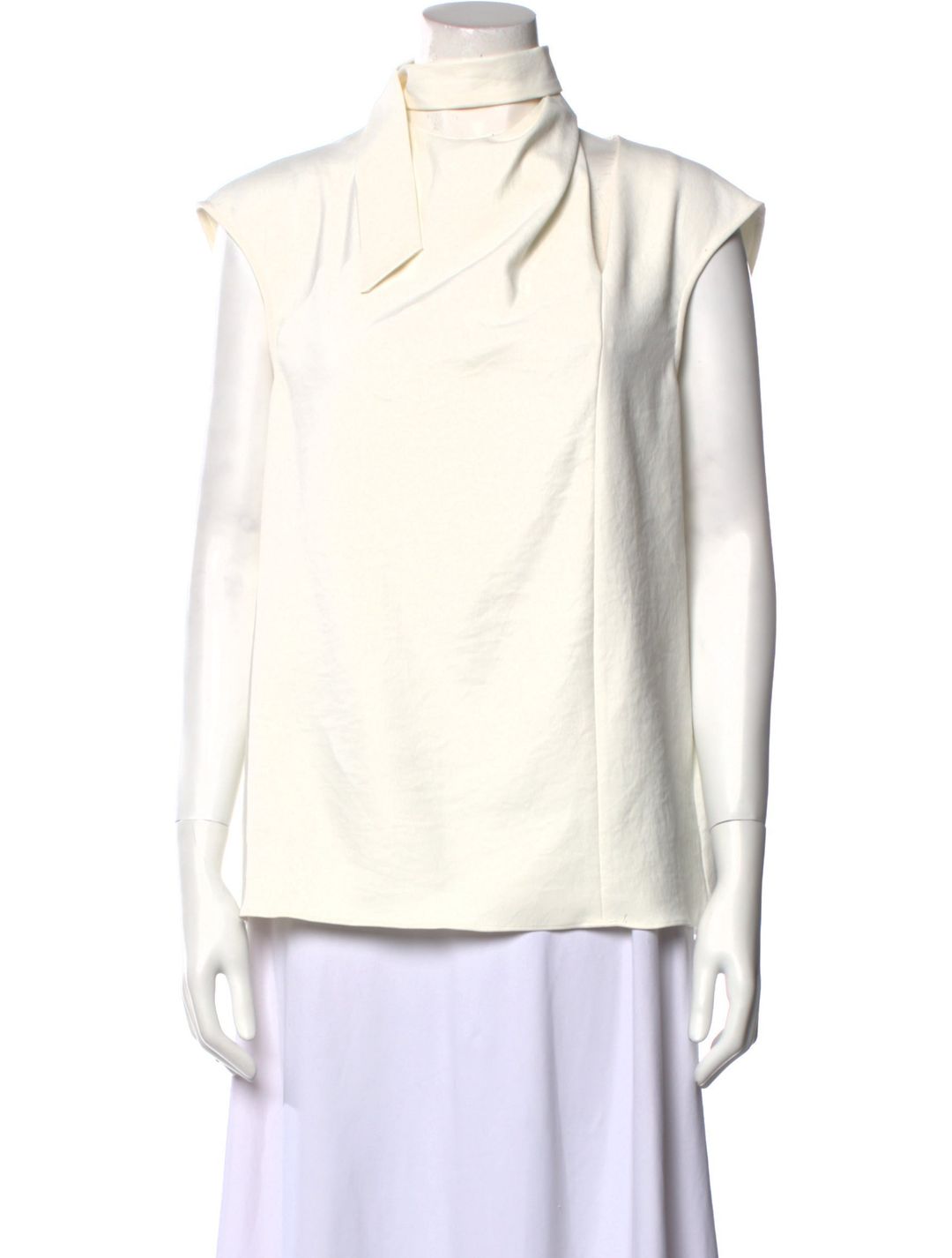 Tibi Cowl Neck Short Sleeve Blouse