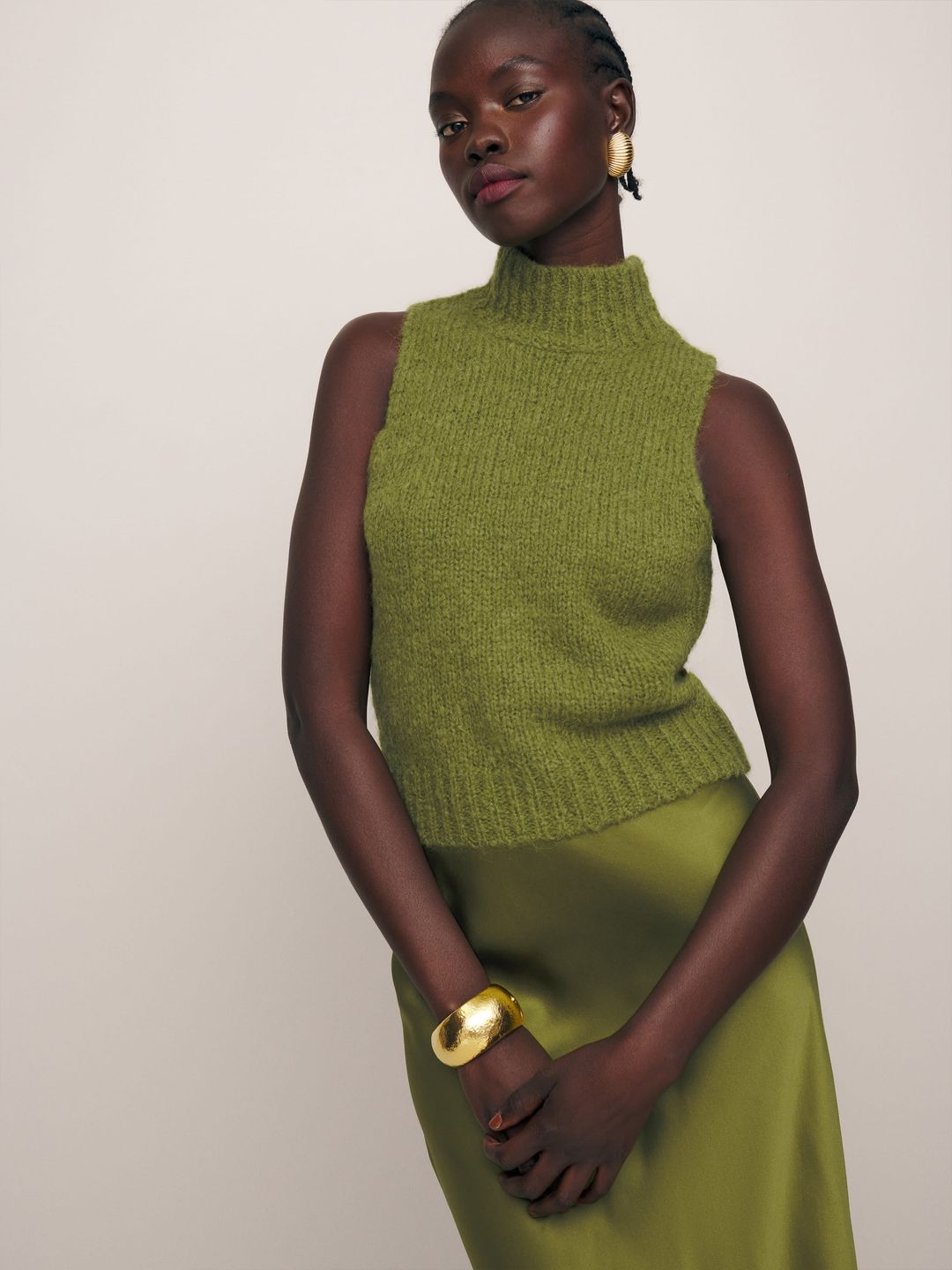 Saga Sleeveless Turtleneck Sweater #2