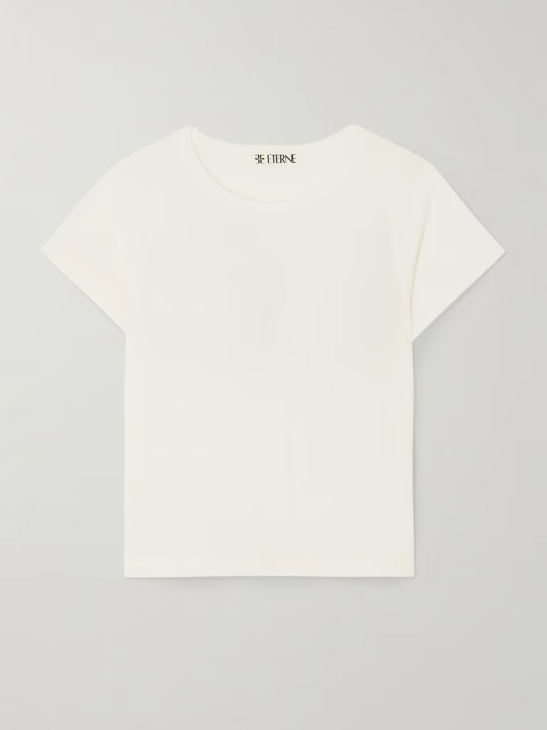 Short Sleeve Baby Tee cropped cotton and modal-blend jersey T-shirt