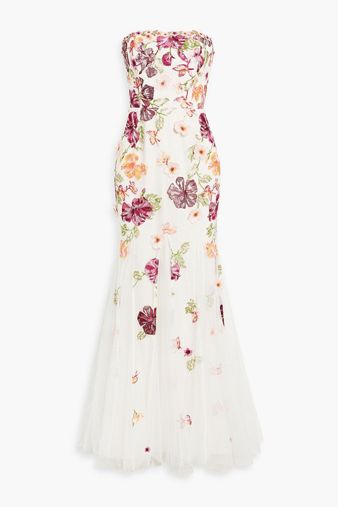 MARCHESA NOTTEStrapless embellished tulle gown