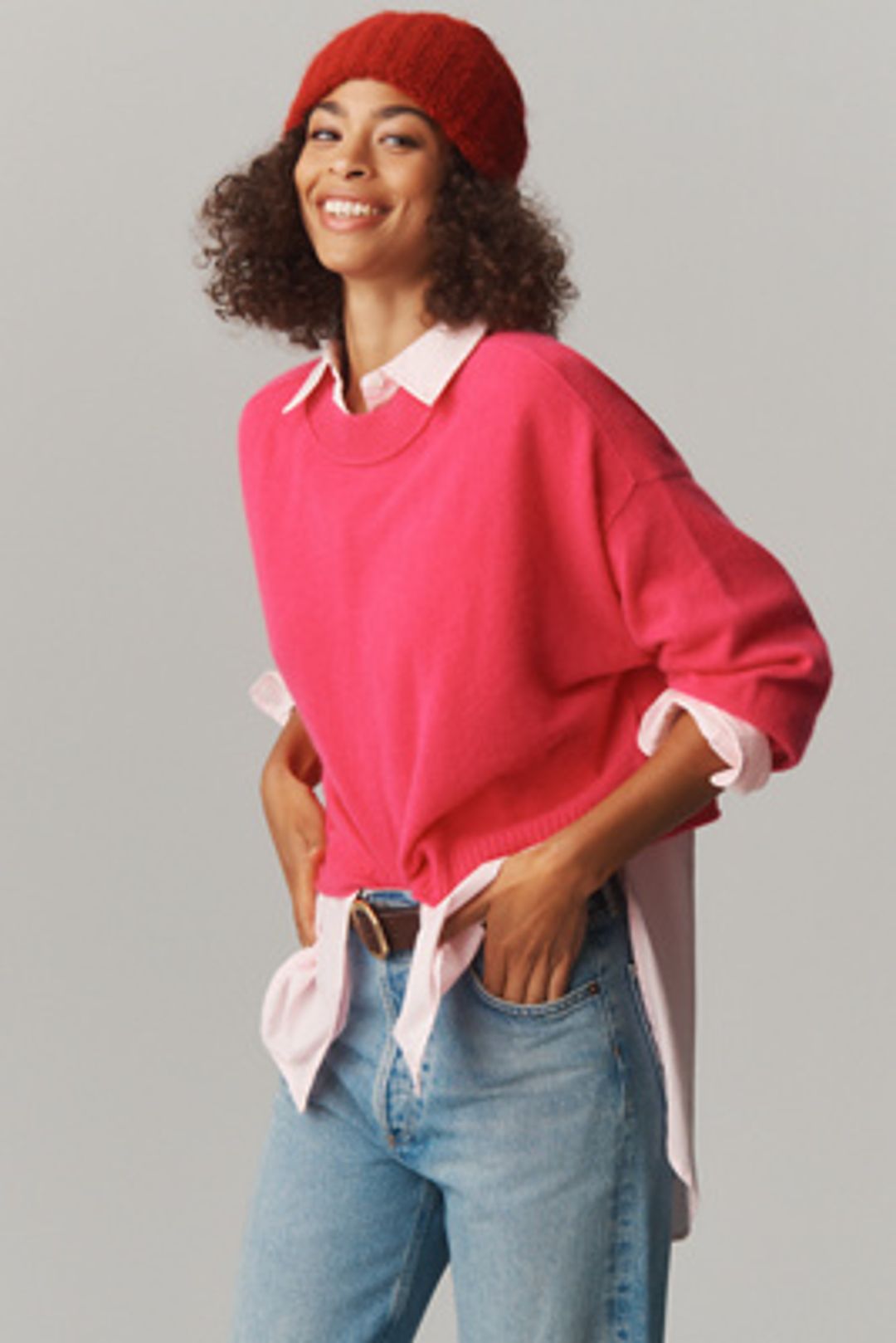 The Goldie Cashmere Long-Sleeve Crew-Neck Sweater
